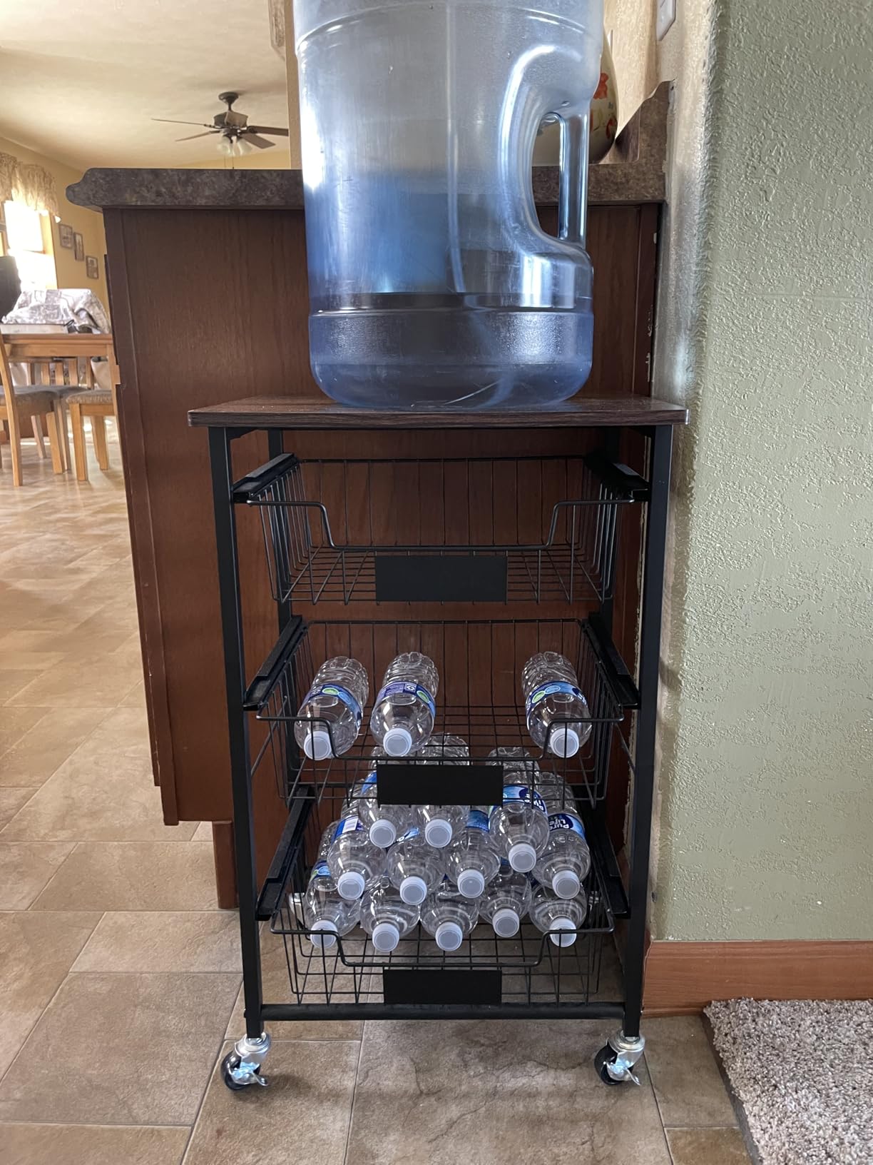 OKZEST 5-Tier Kitchen Storage Cart with 4 Upgraded Drawer Basket & Wood Top customer photo 1