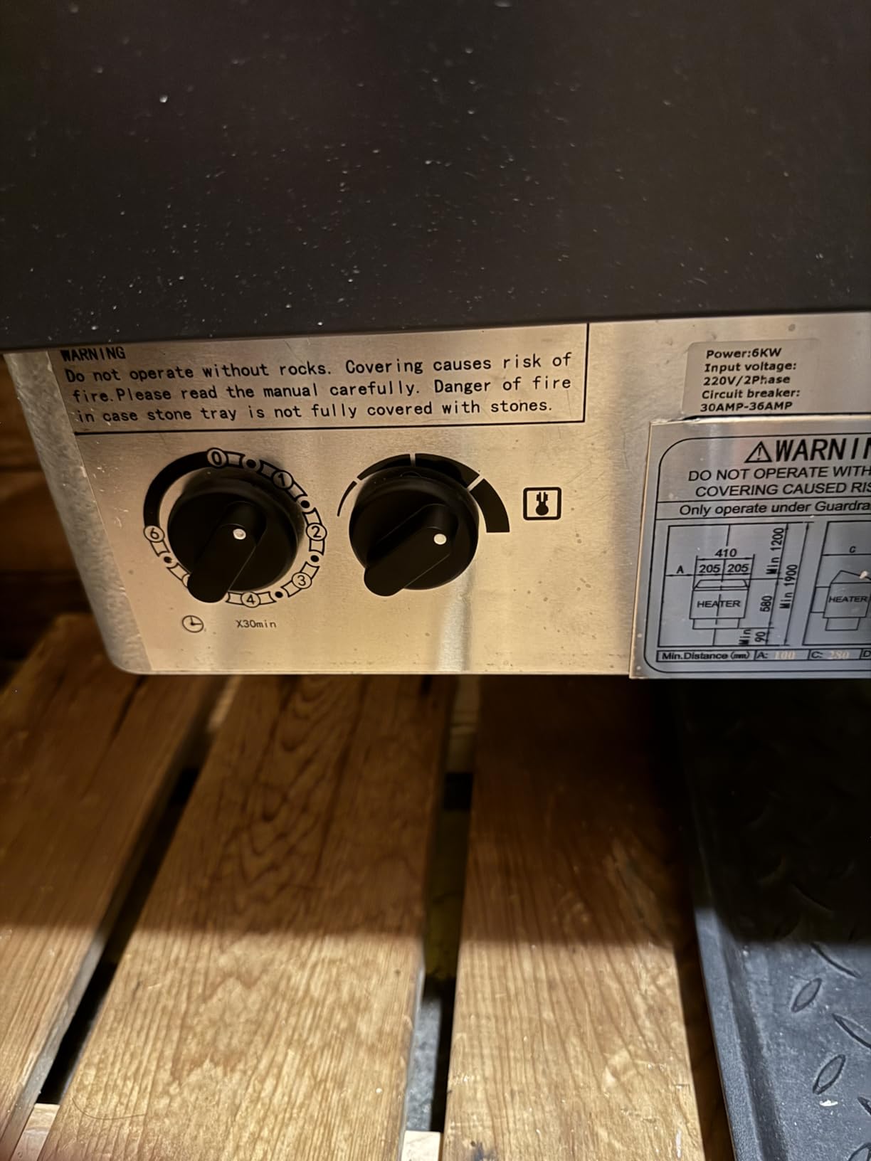VEVOR Sauna Heater,220V Electric Sauna Stove, Steam Bath Sauna Heate 3h Timer and Adjustable Temp for Max. 176-318 Cubic Feet, Home Hotel Spa Shower Use (6KW) FCC Certification customer photo 2