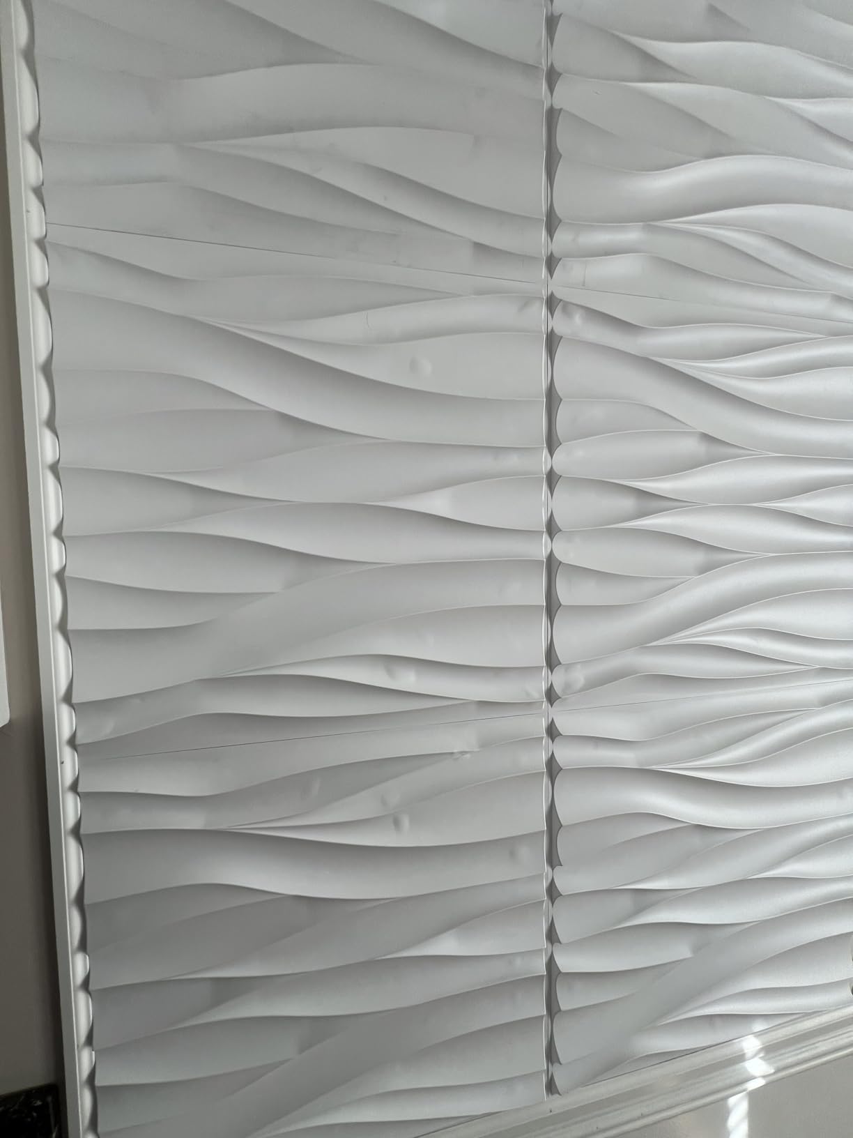 STICKGOO Wave 3D Wall Panels, White, 19.7