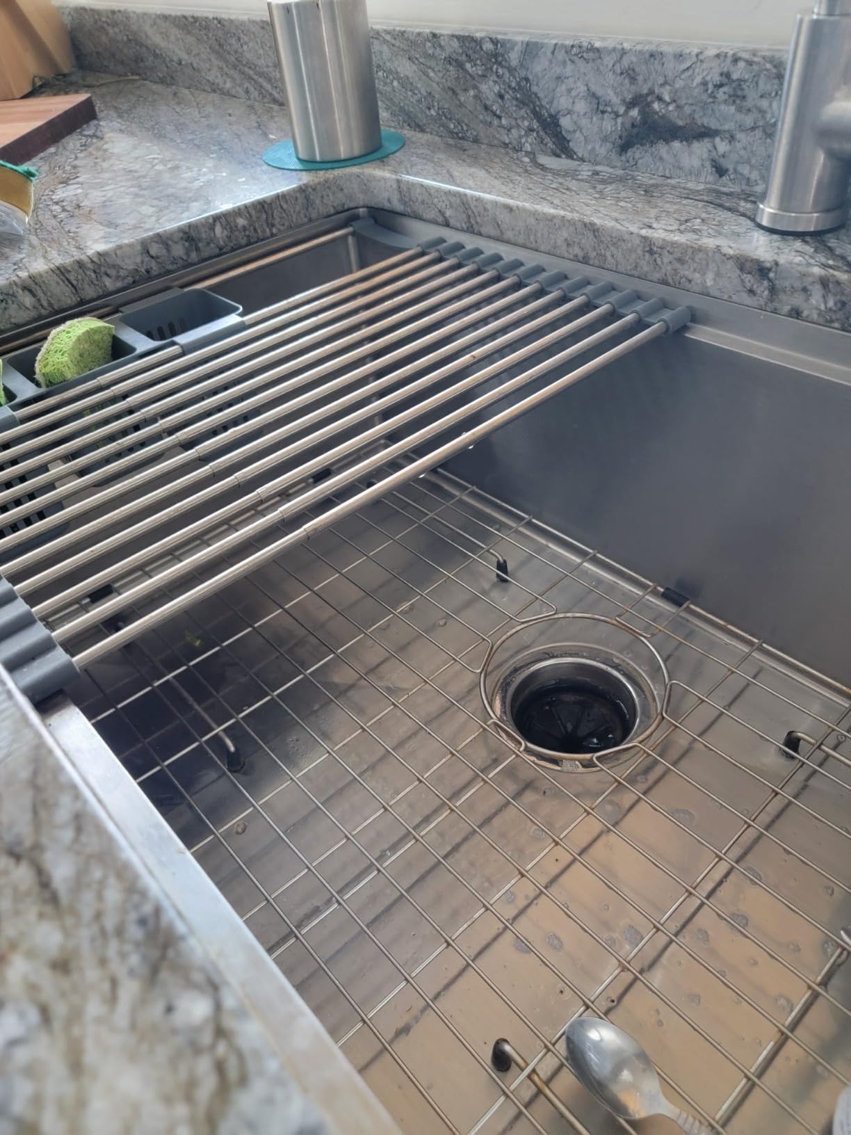 SANYCASA 30 Inch Undermount Kitchen Sink Superior Drain Kitchen Sinks 11 Gauge (3mm) Stainless Steel, Single Bowl Integrated Ledge Multifunctional Workstation Set - customer photo 2