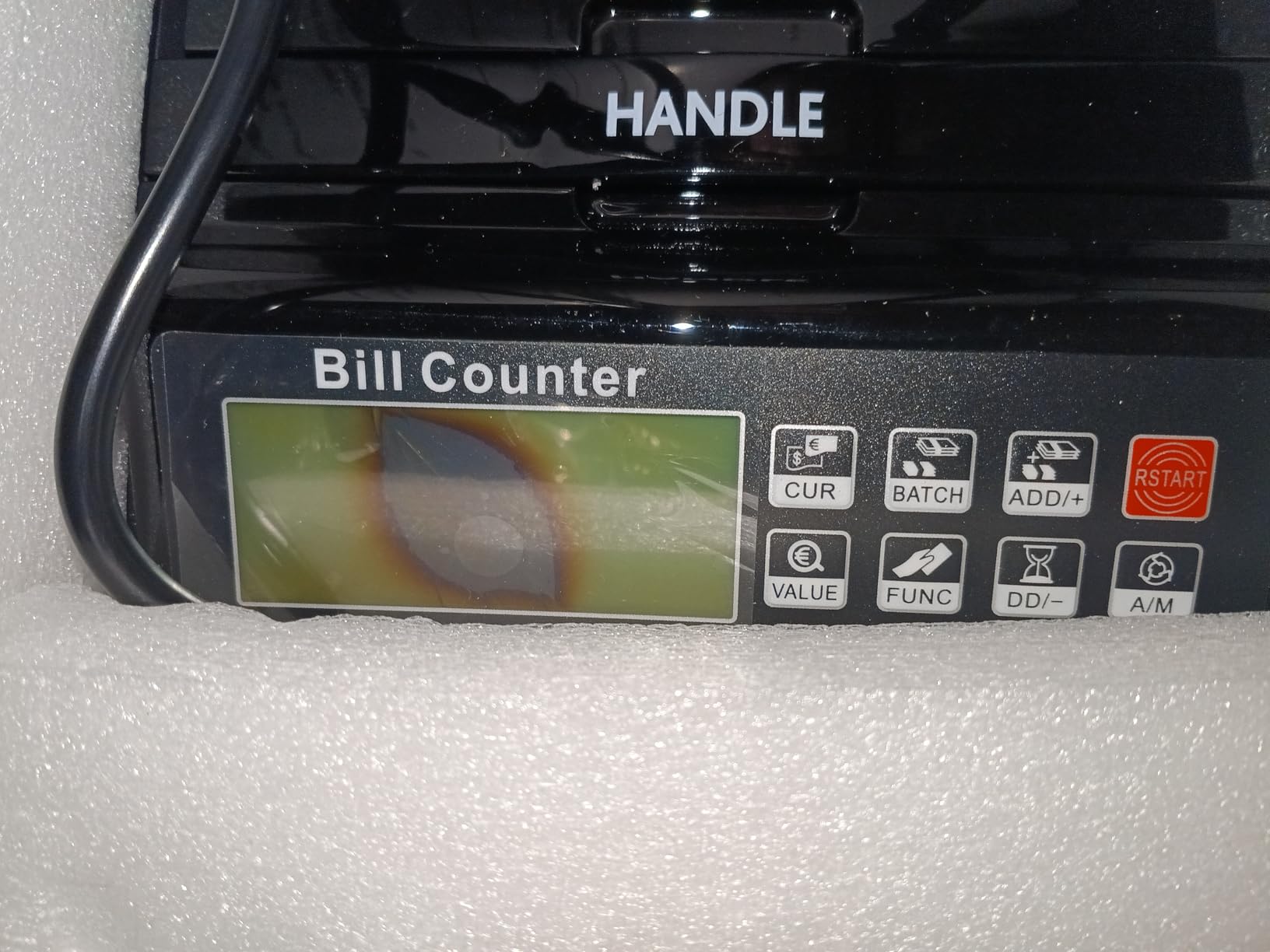 LOLARAN AL1000 Money Counter Machine with Value Counting for USD & EUR, UV/MG/IR/DD/DBL/HLF/CHN Counterfeit Detection, LCD Display, Count/ADD/Batch/AUTO/Manual Modes, 1,300 Notes/Min customer photo 2