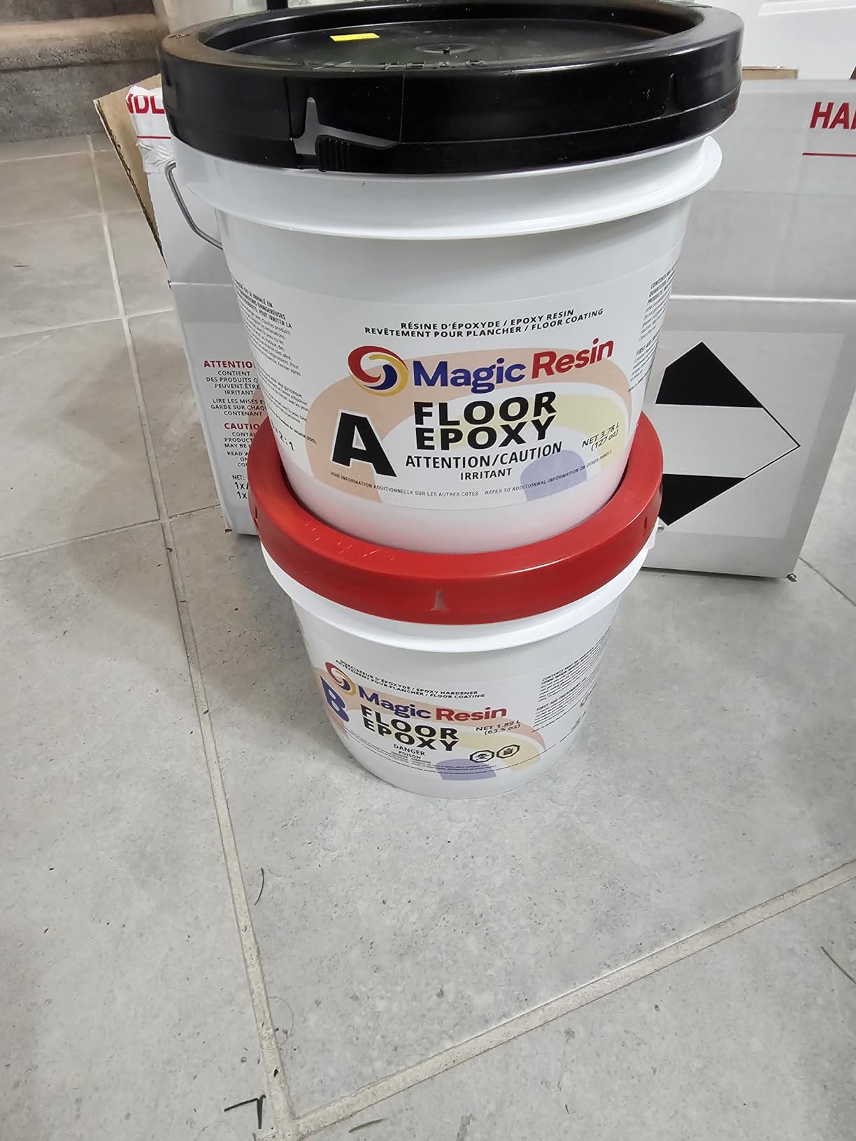 Clear Floor Epoxy Resin for Garages, Basements, Warehouses, Retail Stores and More | Highly Durable | Resistant to Scratches, Spills, and Stains | 3 Gallon Kit | 11.4 L customer photo 1