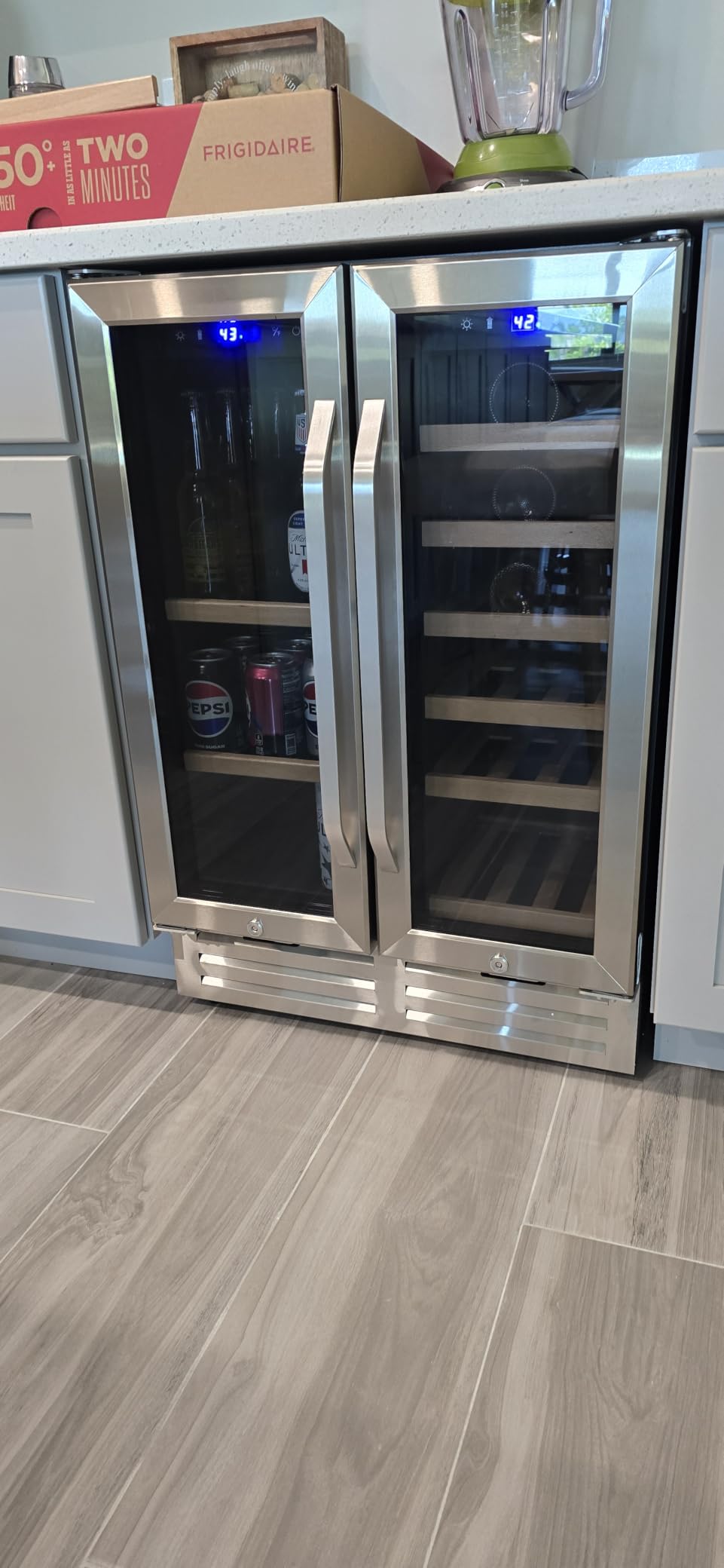 Velivi 24'' Wine and Beverage Refrigerator UnderCounter Fridge Dual Zone customer photo 2