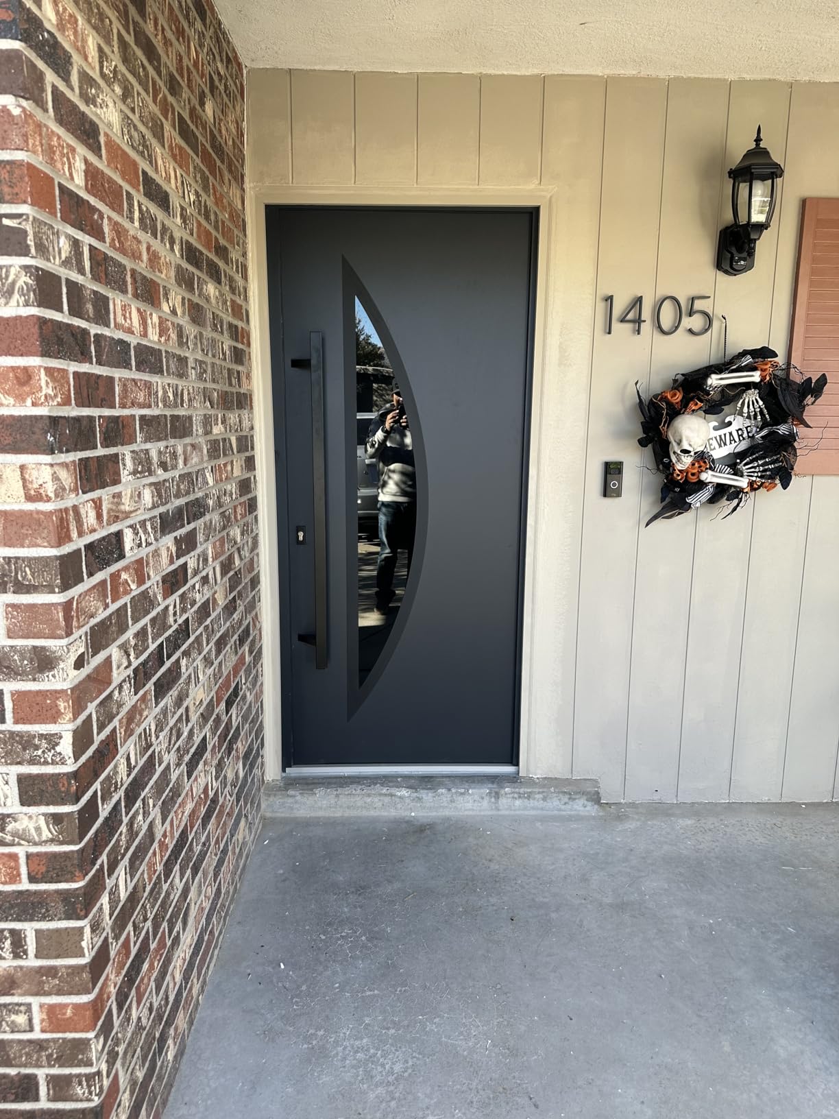 VDOMDOORS Front Exterior Double Doors 72 x 80 inches | Deux 6501 Black Enamel | Double Exterior Doors | Metal Glass Modern Painted | Right Hand | Front Entry customer photo 1