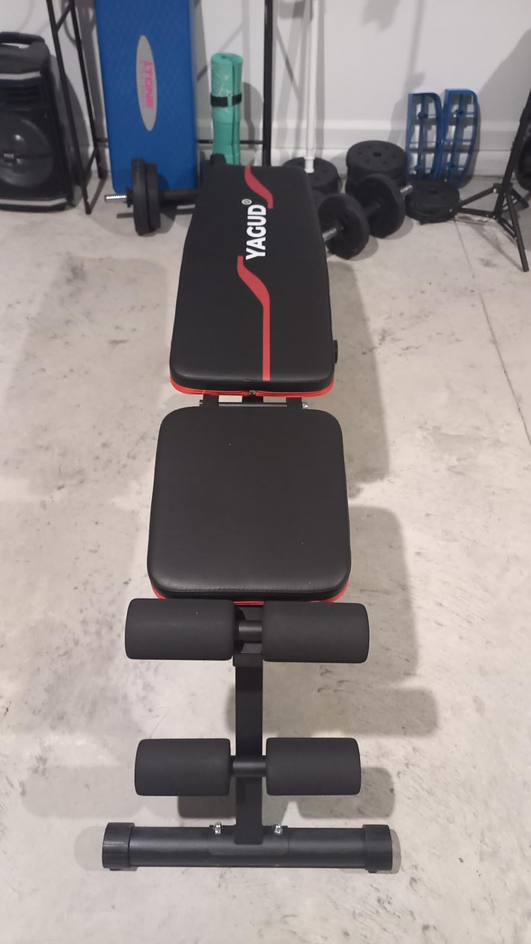 Yagud Weight Bench Press, Adjustable Workout Bench, Foldable Strength Bench customer photo 2