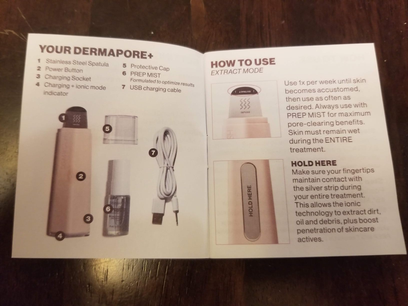 DERMAFLASH DERMAPORE+ Skin Care Device, Ultrasonic 2-in-1 Pore Extractor and Skincare Infuser, Blush customer photo 1