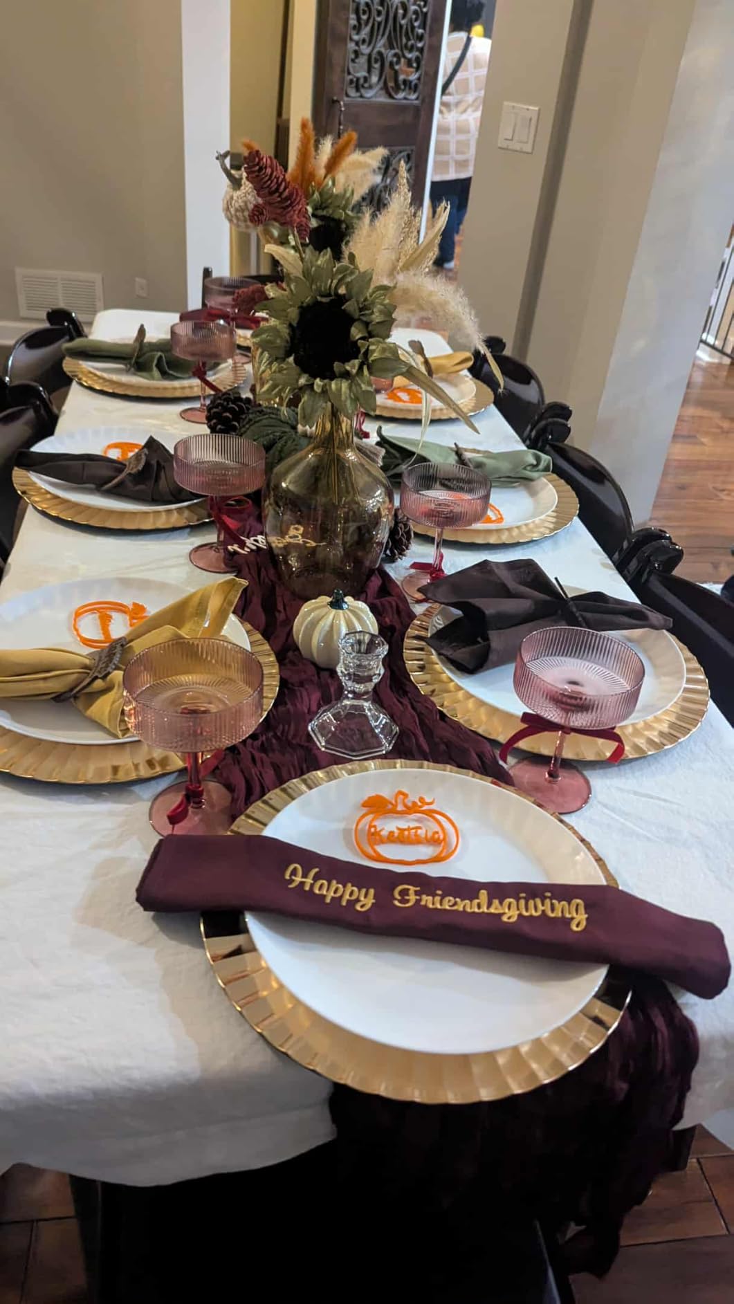 DeZerlor Nude Cheesecloth Table Runners 12 Pack Fall Runners customer photo 2