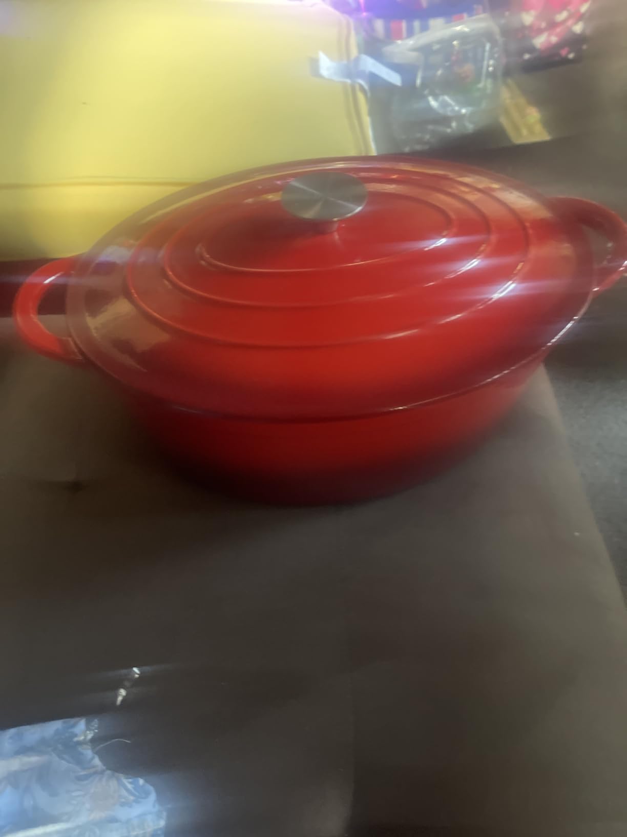 Velaze 7.5 QT Enameled Cast Iron Dutch Oven Pot with Lid,Black customer photo 2