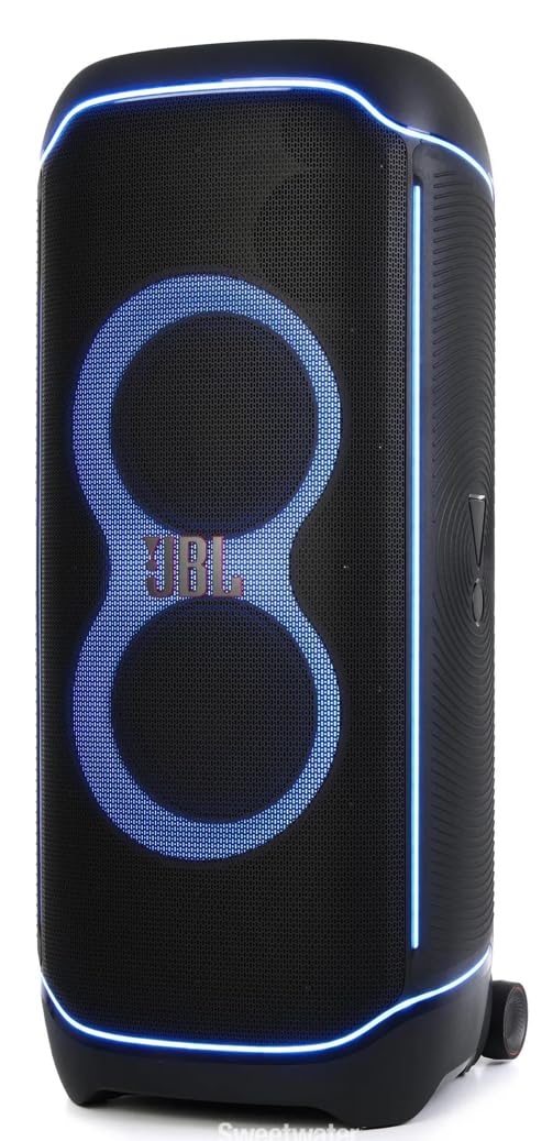 JBL Partybox Ultimate - Multi Purpose Party Speaker, with Wi-fi & Bluetooth Connectivity, Wireless, Lightshow, IPx4 Slashproof, Dual Mic & Guitar Inputs, Handle & Sturdy Wheels, Black customer photo 1