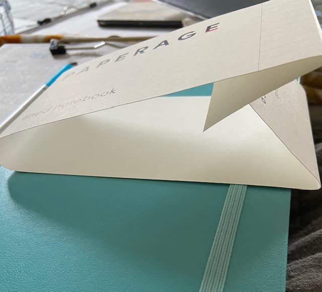 PAPERAGE Lined Journal Notebook, 3 Pack, (Burgundy, Light Grey, Navy), 160 Pages, Medium 5.6 in x 8 in - 100 GSM Thick Paper – Hardcover Journaling Notebook for Work, School & Note Taking customer photo 2