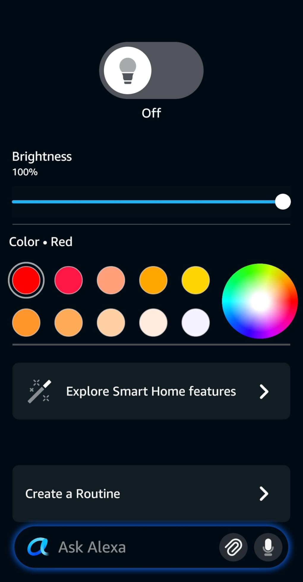 Amazon Basics Smart A19 LED Light Bulb, Color Changing, 9W (60W Equivalent), 800LM, Works with Alexa Only, WiFi 2.4 GHz, No Hub Required, Mood Lighting, Energy Efficient, 1-Pack customer photo 2