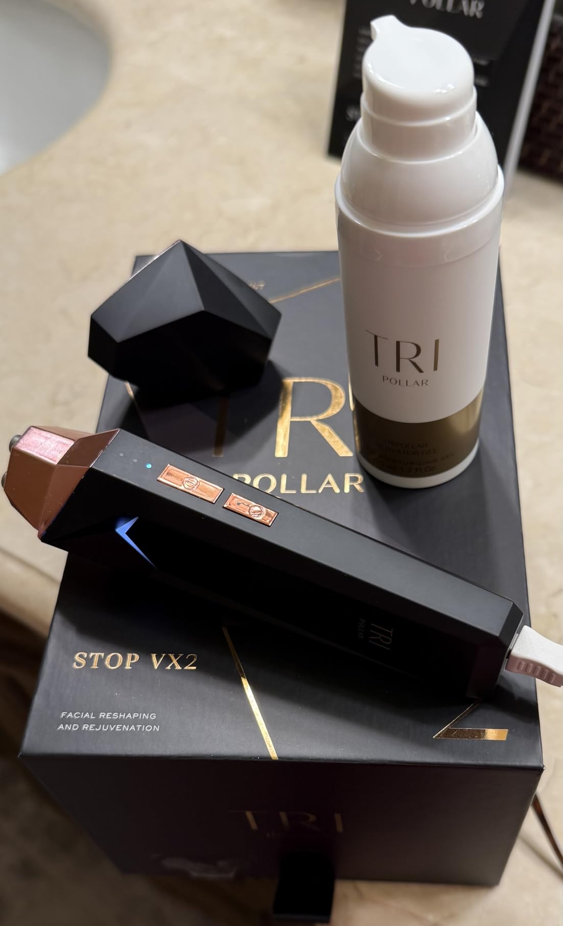 TriPollar Stop Vx 2 | Pollogen Stop U Model UXV Device | New Multi-RF + DMA Technology | at-Home Facial Device customer photo 1