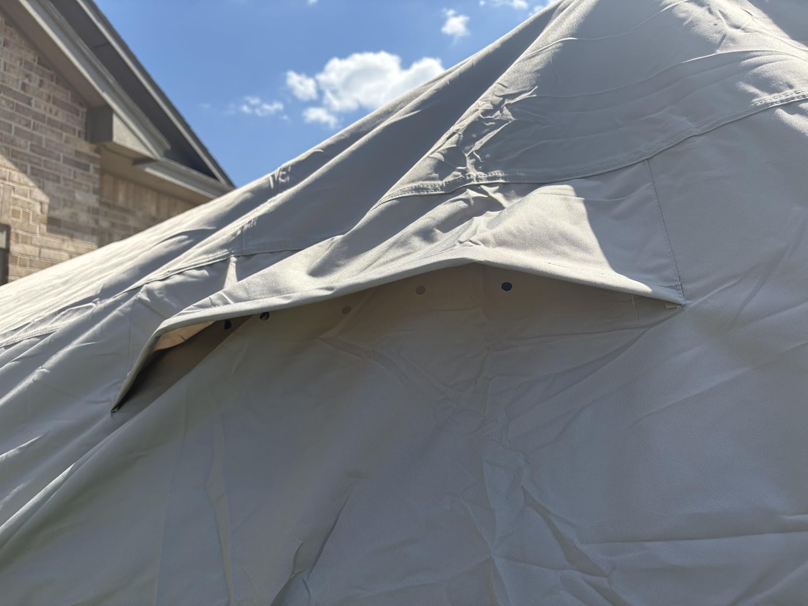 True 900D Oxford Waterproof Pop Up Camper Tent Trailer Cover, 8-10ft | Tearproof Anti-Scratch, Extra Thick Folding Camping RV Cover, 7 PCS Reinforced Windproof Straps with Storage Bag customer photo 2
