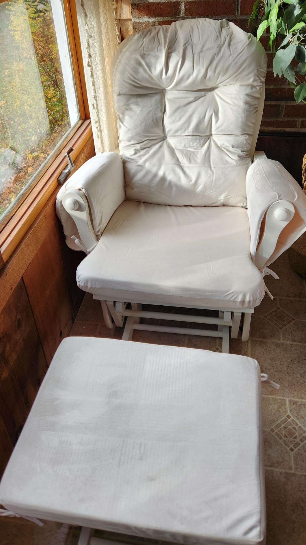 5PCS Velvet Glider Rocker Replacement Cushions, Beige customer photo 2