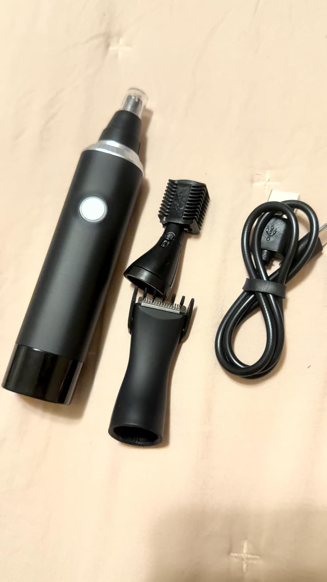 Nose Hair Trimmer for Men, 3-in-1 Professional Painless Rechargeable Eyebrow & Facial Hair Trimmer for Men Women, Multifunctional Trimmer with Powerful Motor and Dual-Edge Blades, IPX7 Waterproof customer photo 2