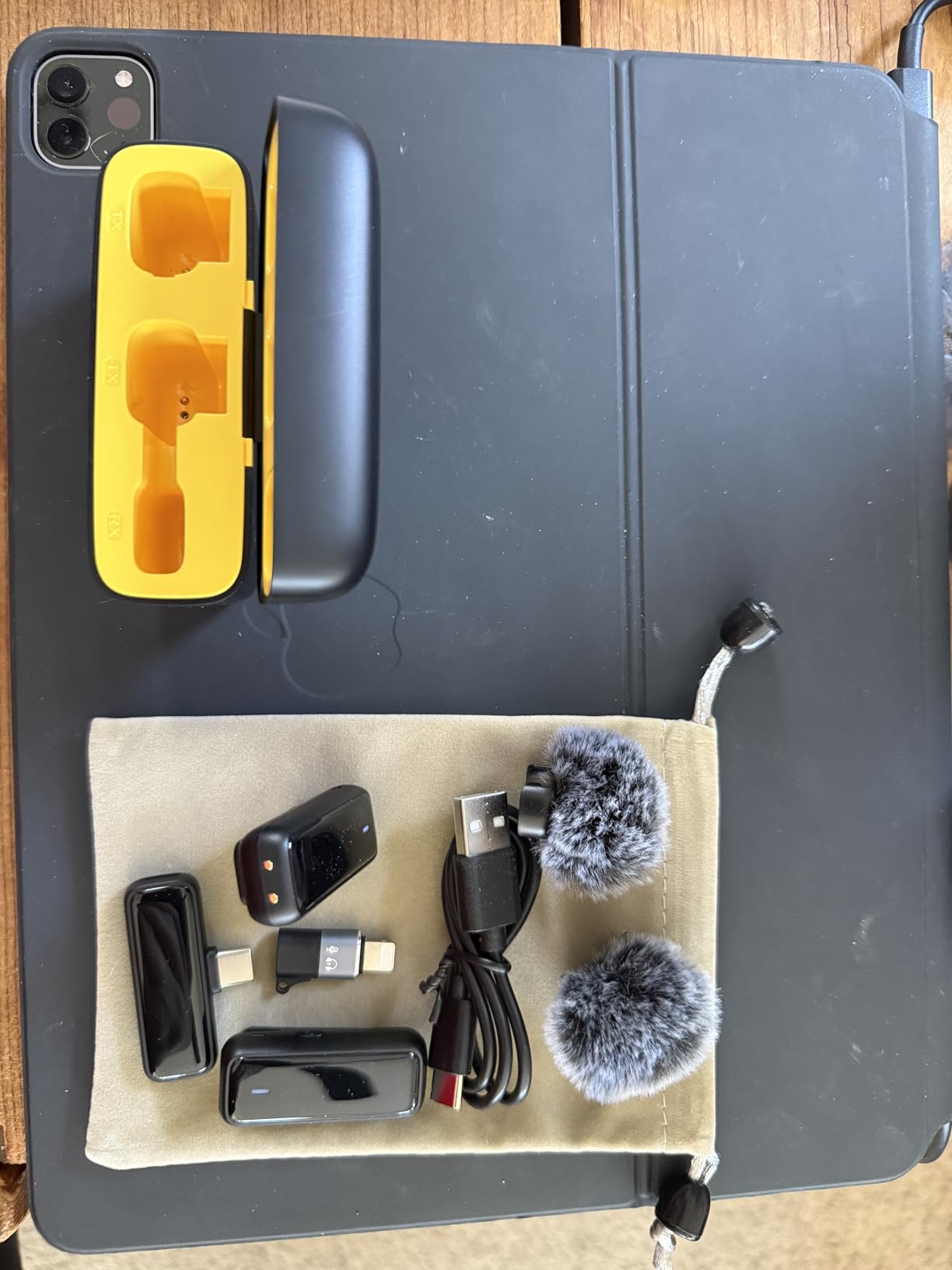NPTCL Wireless Lavalier Microphone for iPhone iPad Android, Mini USB C Mic customer photo 2
