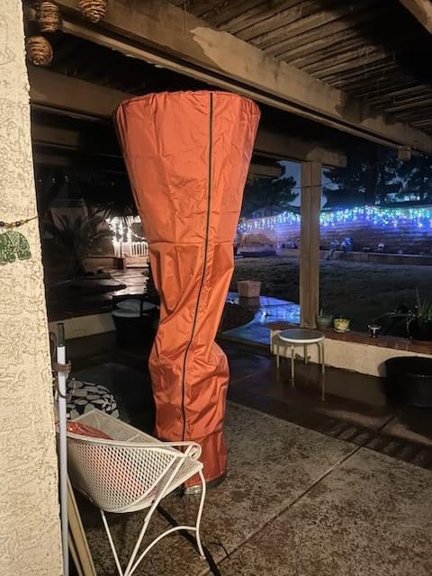 Zettum Patio Heater Covers - 600D Outdoor Heater Cover with Zipper Waterproof Heavy Duty, Propane Heat Cover for East Oak, Hampton Bay, Fire Sense and More (89