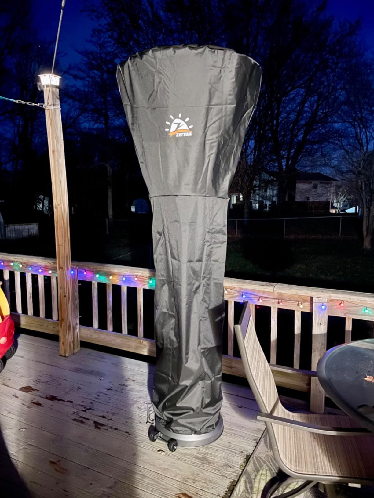 Zettum Patio Heater Covers - 600D Outdoor Heater Cover with Zipper Waterproof Heavy Duty, Propane Heat Cover for East Oak, Hampton Bay, Fire Sense and More (89