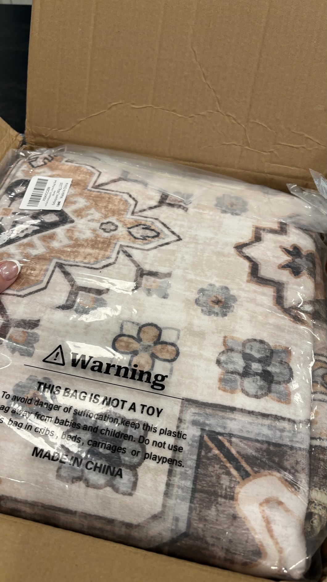 cotiled 5x7 Area Rug for Living Room, Washable, Traditional, Beige | Soft Distressed Oriental Design with Vintage Charm for Bedroom, Dining Room, and Home Office customer photo 1