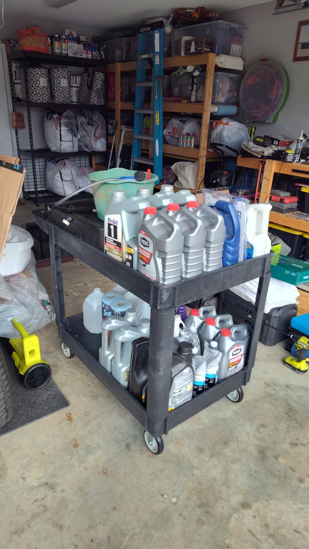 YITAHOME Utility Cart on Wheels 45 x 25 Inch w/Swivel Wheels(2 Brake) customer photo 2