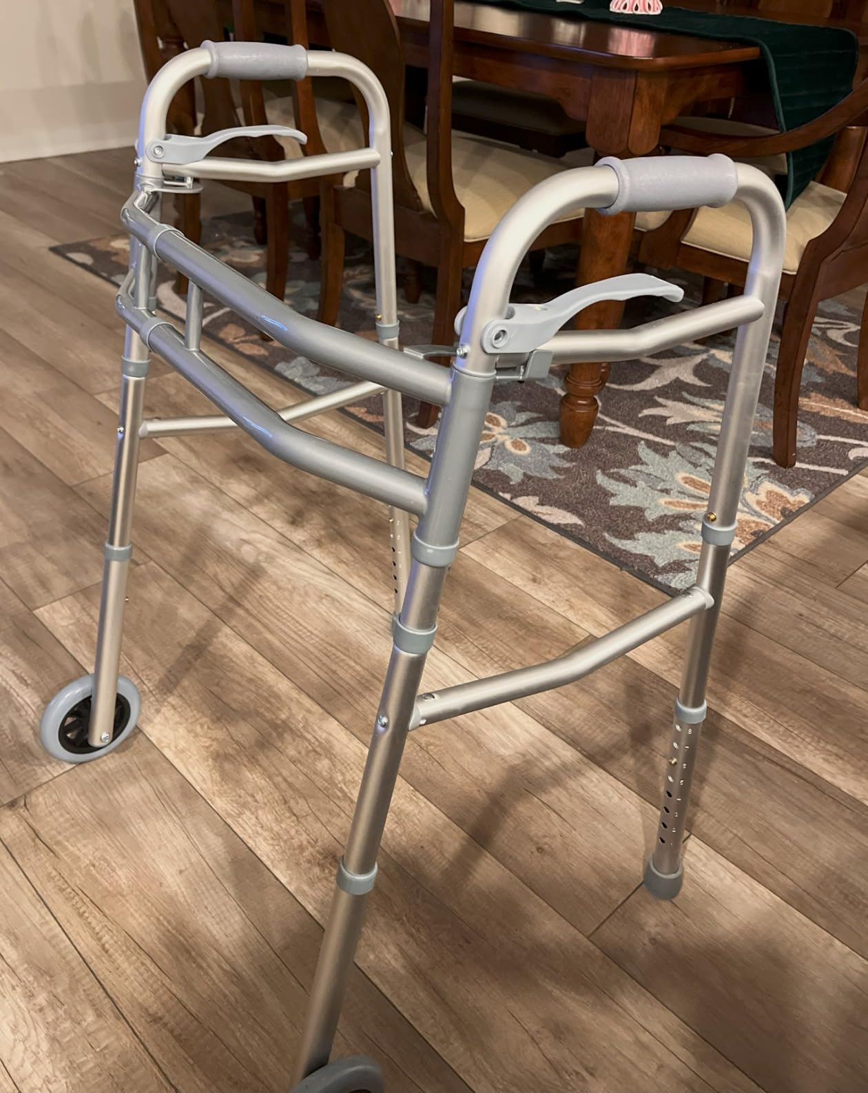 Walkers for Seniors Aluminum Lightweight Walker with Wheels, customer photo 2