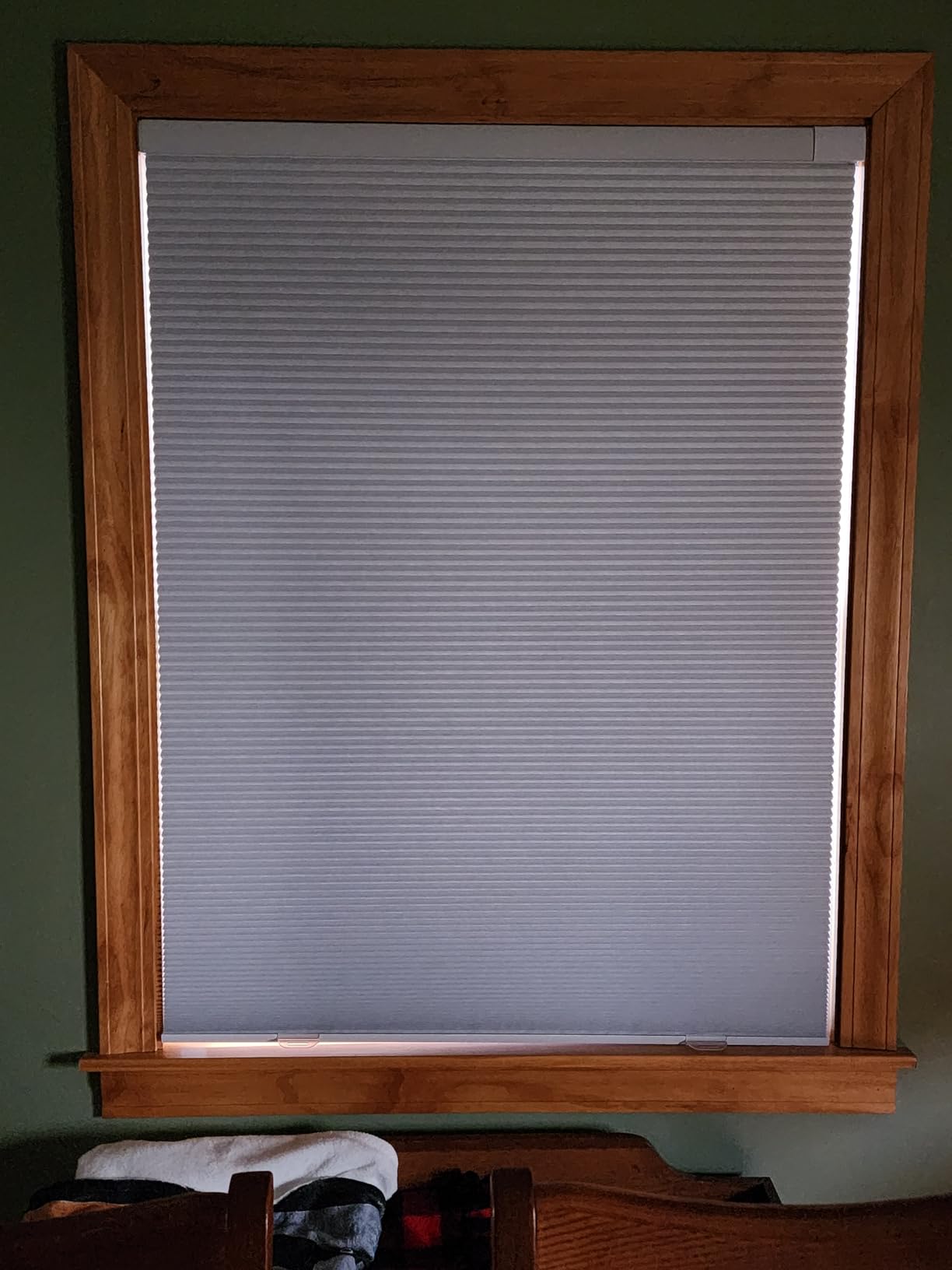 MYshade Custom Cordless Blackout Cellular Shades for Windows, Honeycomb Window Shades with Thermal Insulation, Child & Pet Safe Room Darkening Shade, Easy Install,Custom Size, Beige customer photo 2