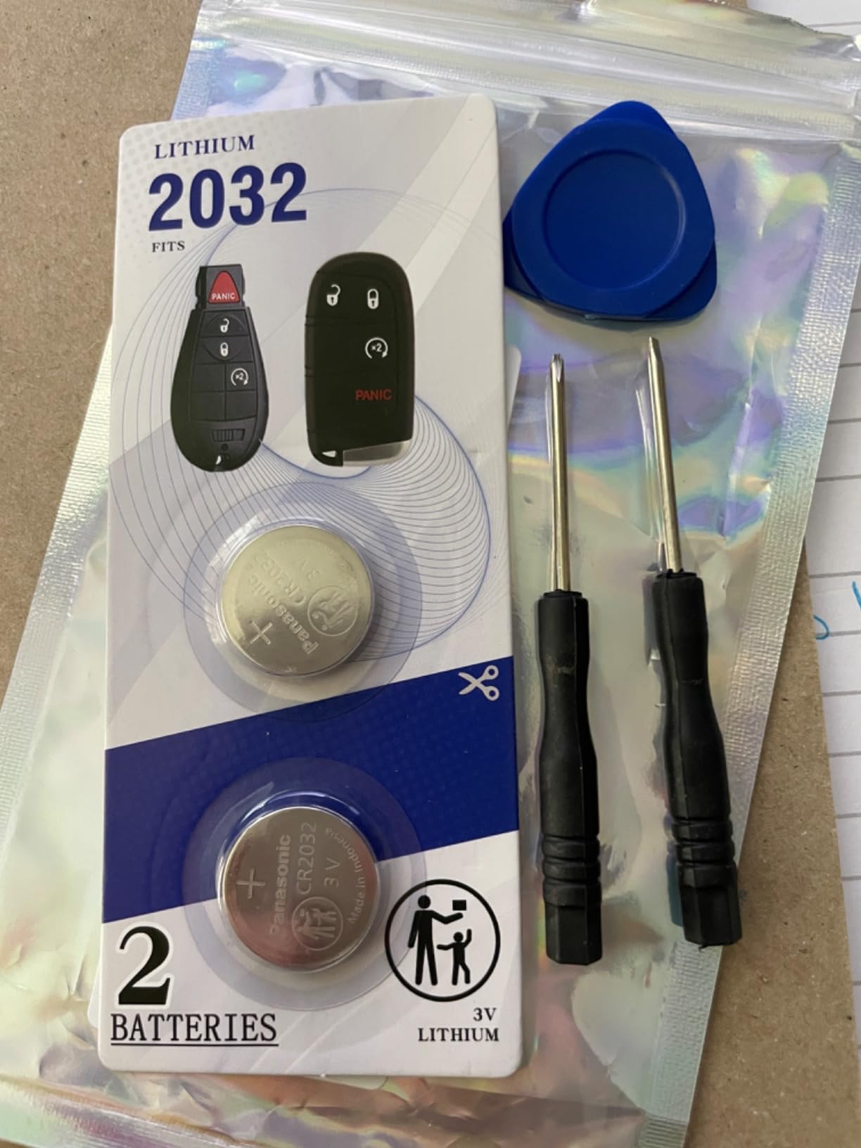 Key fob Battery Replacement for Jeep Dodge Chrysler (Check Fit Guide) customer photo 2