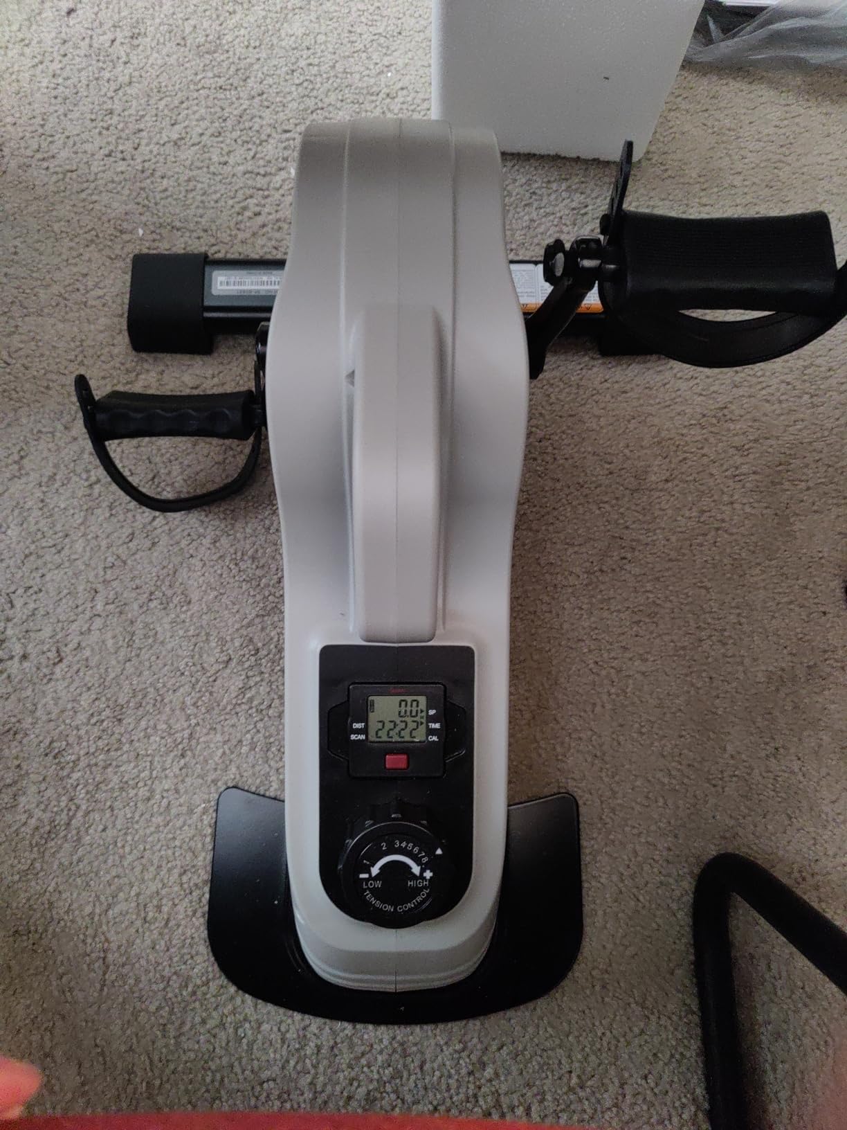 Sunny Health & Fitness 2-in-1 Smart Magnetic Pedal Exerciser, Compact Indoor Under-Desk Mini Exercise Bike for Full Body Cardio Workout and Physical Therapy, Free SunnyFit Training App Connection customer photo 1