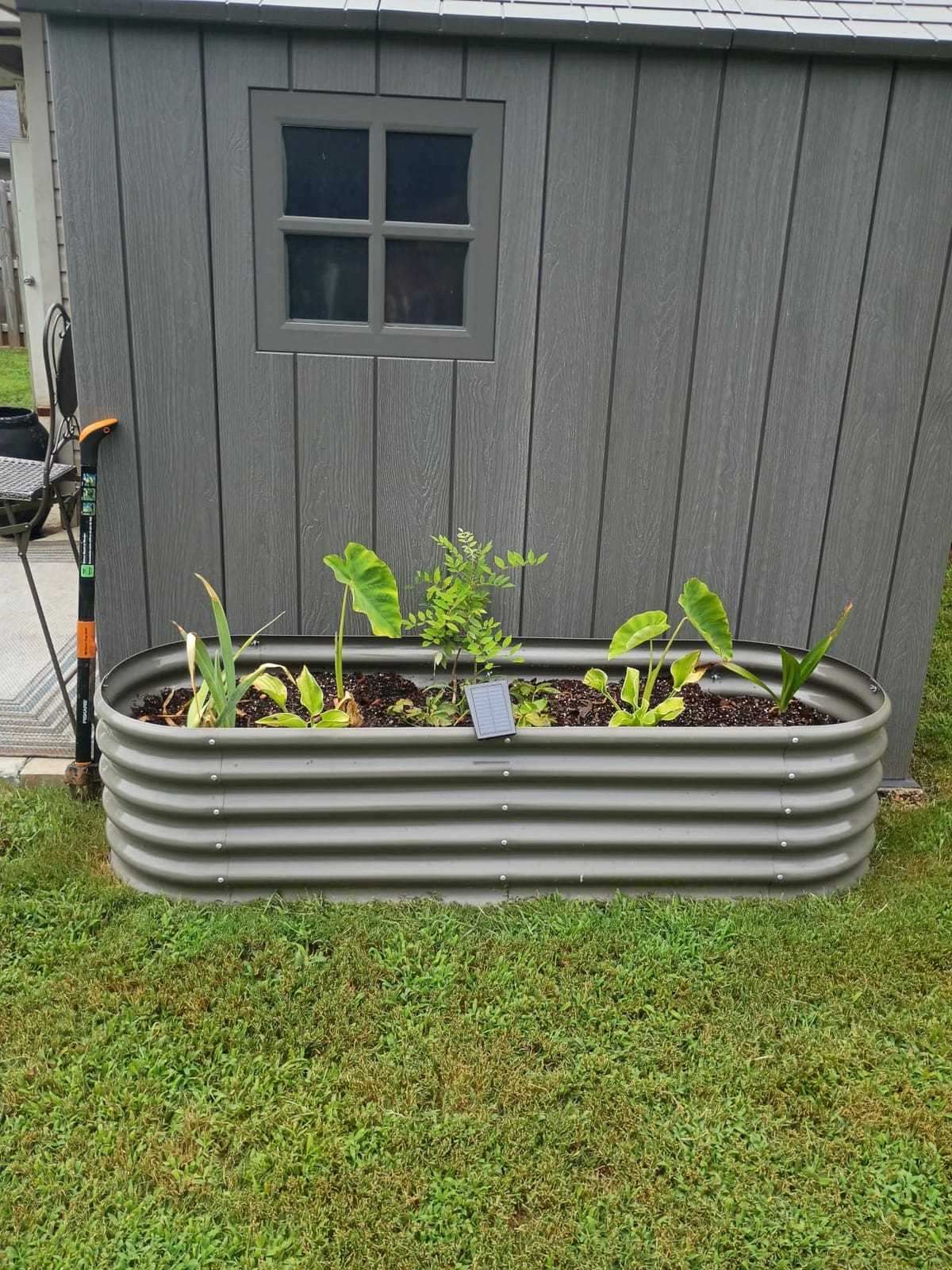 Anleolife 8x4x2ft Oval Deep Root Galvanized Raised Garden Bed, Quartz Grey customer photo 1