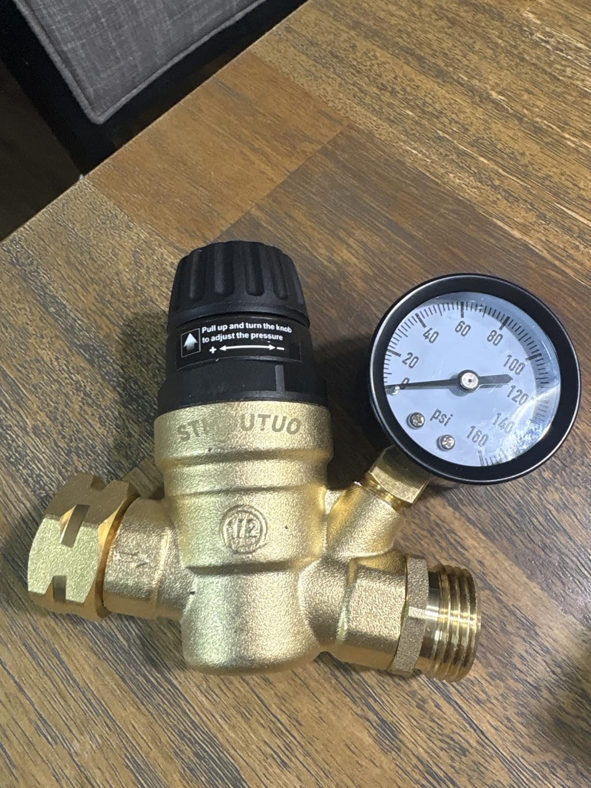 STMOUTUO RV Water Pressure Regulator Valve for Camper. Lead-Free Brass. customer photo 1