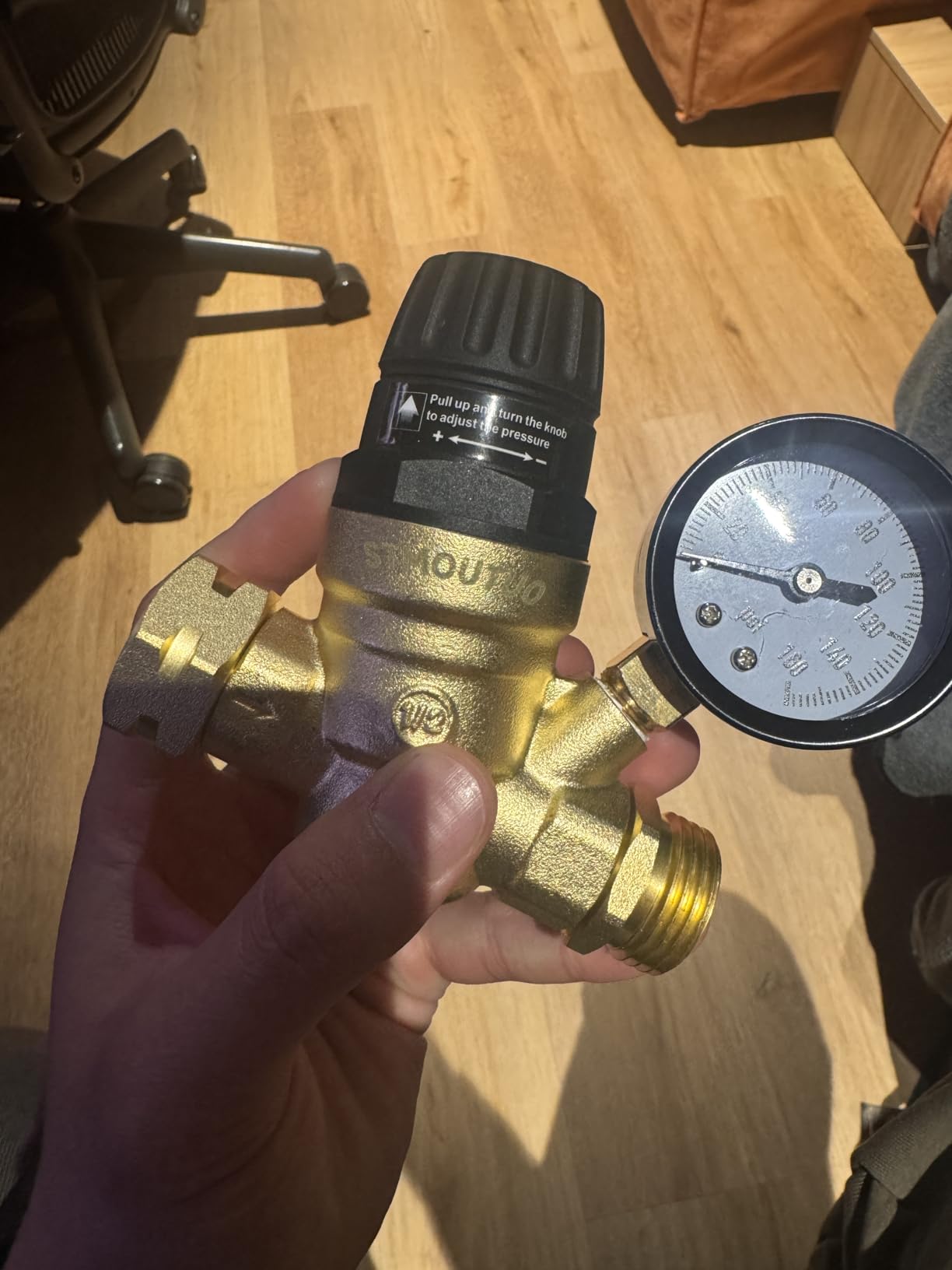 STMOUTUO RV Water Pressure Regulator Valve for Camper. Lead-Free Brass. customer photo 2