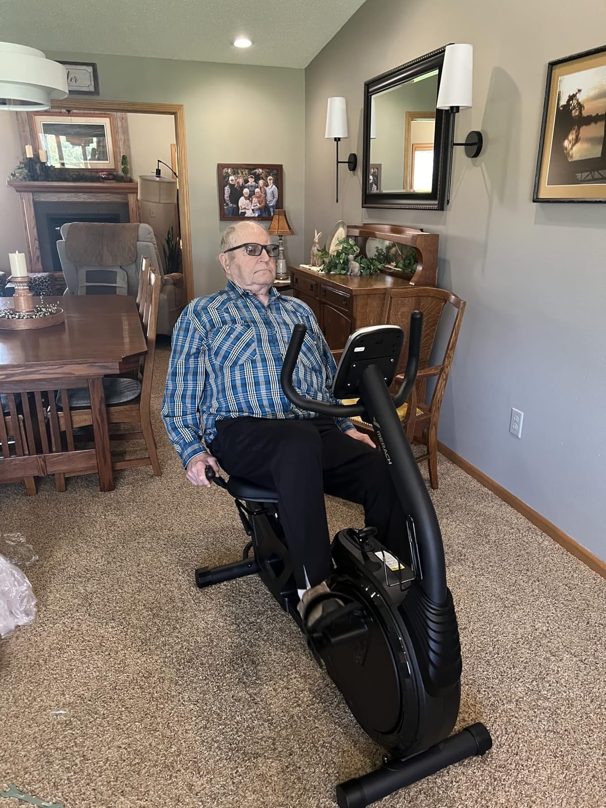 MERACH Recumbent Exercise Bikes for Home High-end | Recumbent Bike for Seniors Adults, Magnetic Recumbent Stationary Bike with Exclusive App, Heart Rate Handle, Adjustable Seat customer photo 1