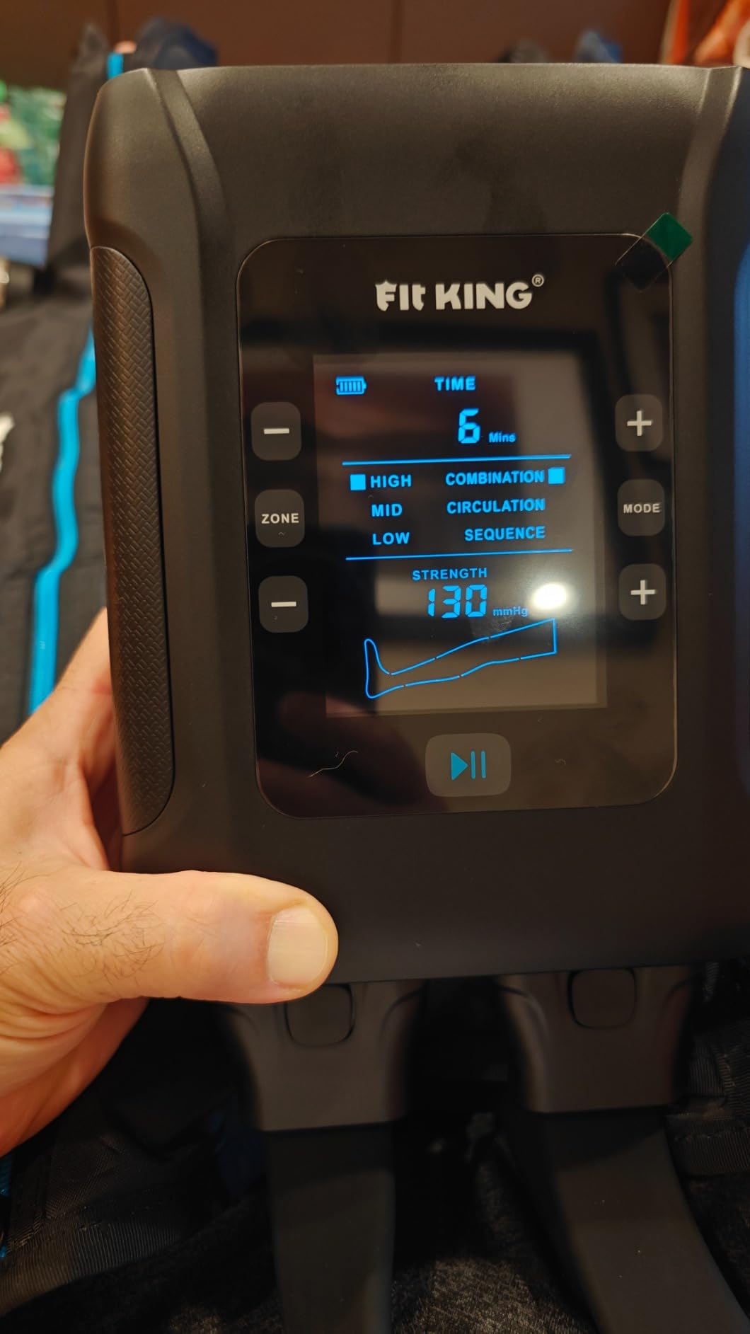FIT KING Air Compression Leg Massager Recovery System Cordless L customer photo 2
