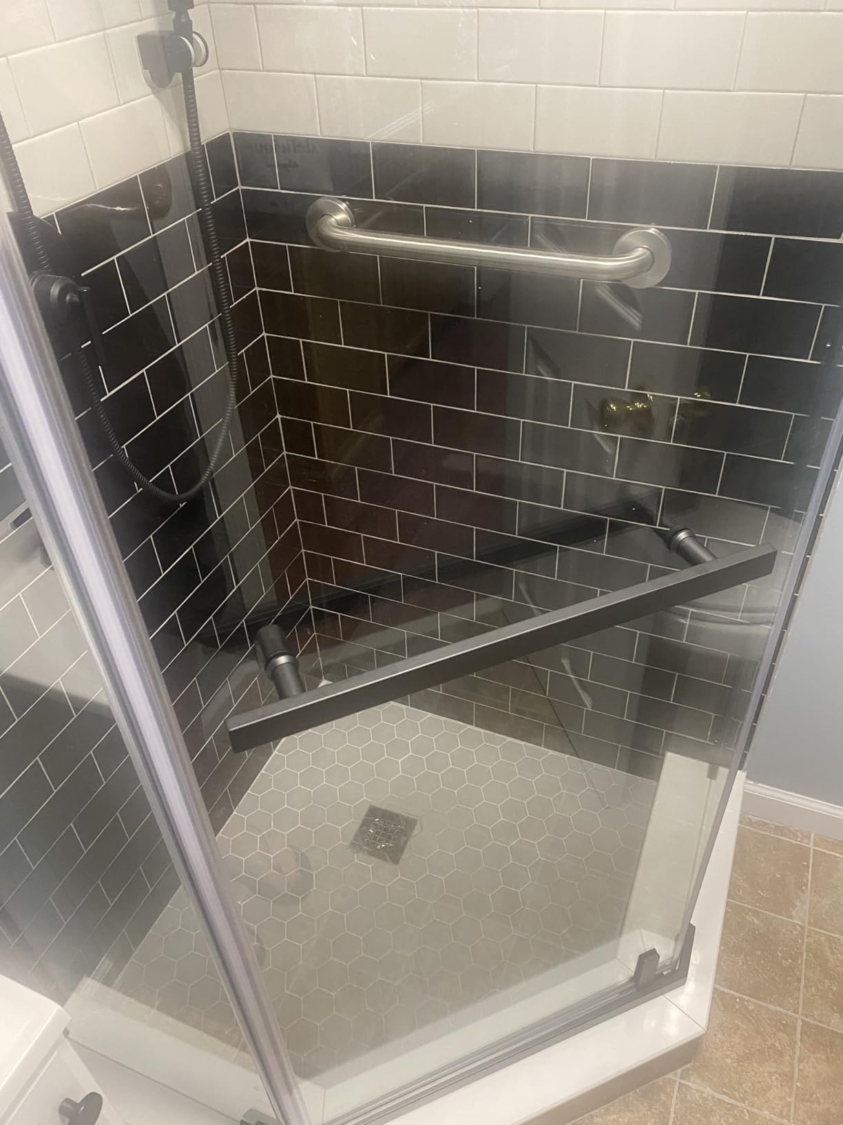 ACE DECOR Neo-Angle Enclosure Pivot Shower Door,35.56