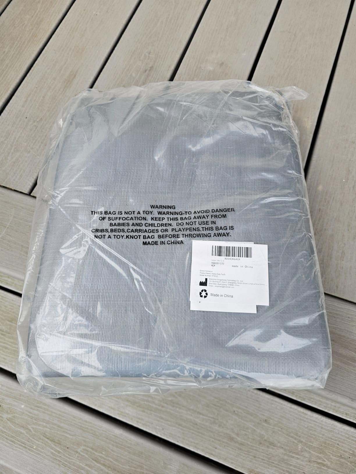 16 Mil 12x20 FT Heavy Duty Waterproof Tarps for Outdoor, Silver customer photo 2