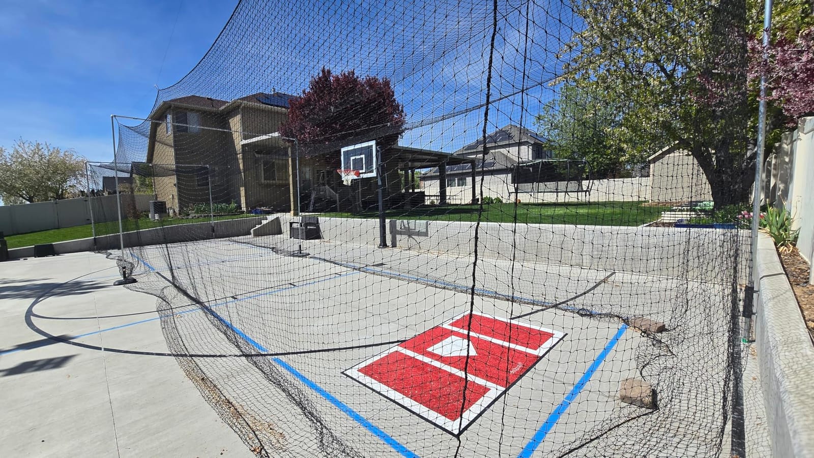 VEVOR Batting Netting, Training Net for Softball Baseball Batting Hitting | 10/35/42/55/70 FT Professional Practice Portable Pitching Cage,Heavy Duty Enclosed PE Net,Indoor,Outdoor,Backyard(NET ONLY) customer photo 1