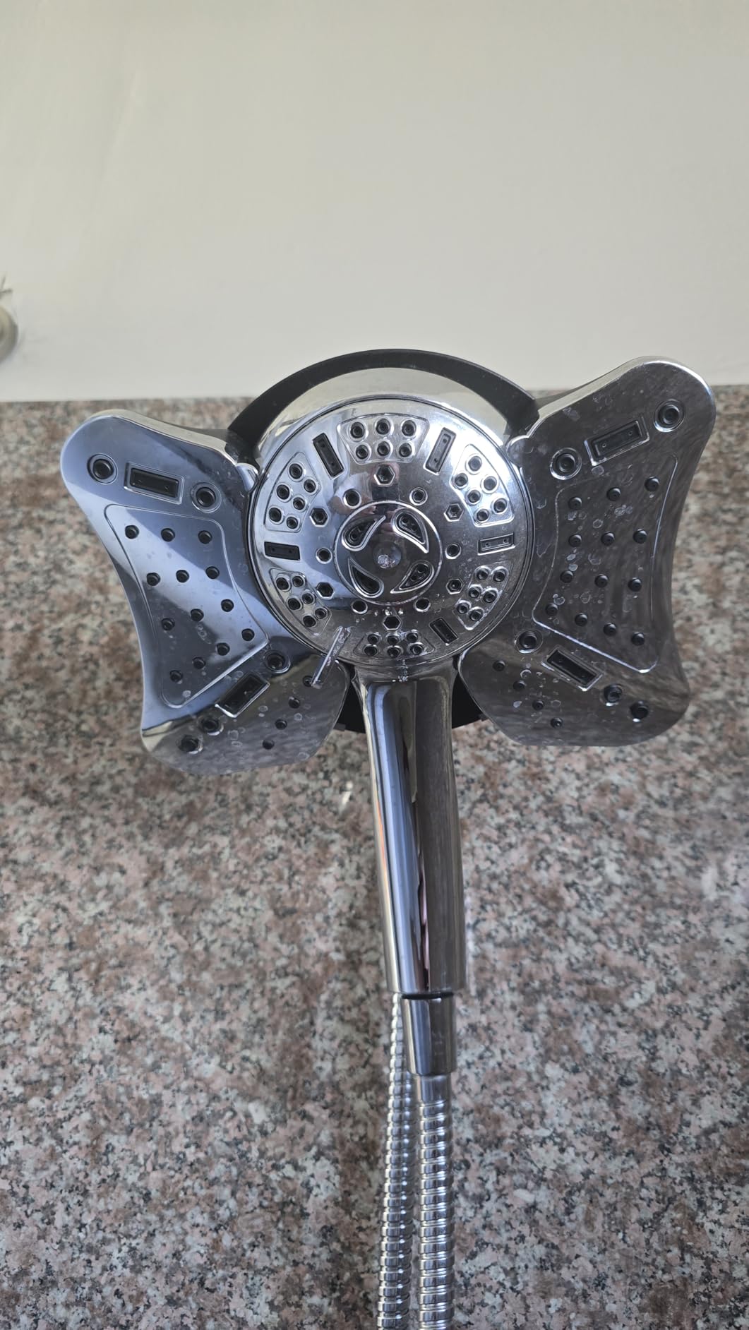 GRICH Shower Head with Handheld Spray - Dual High Pressure Showerhead | Rainfall Shower Heads Combo, Detachable Hand Shower, 9 Spray Settings, 60