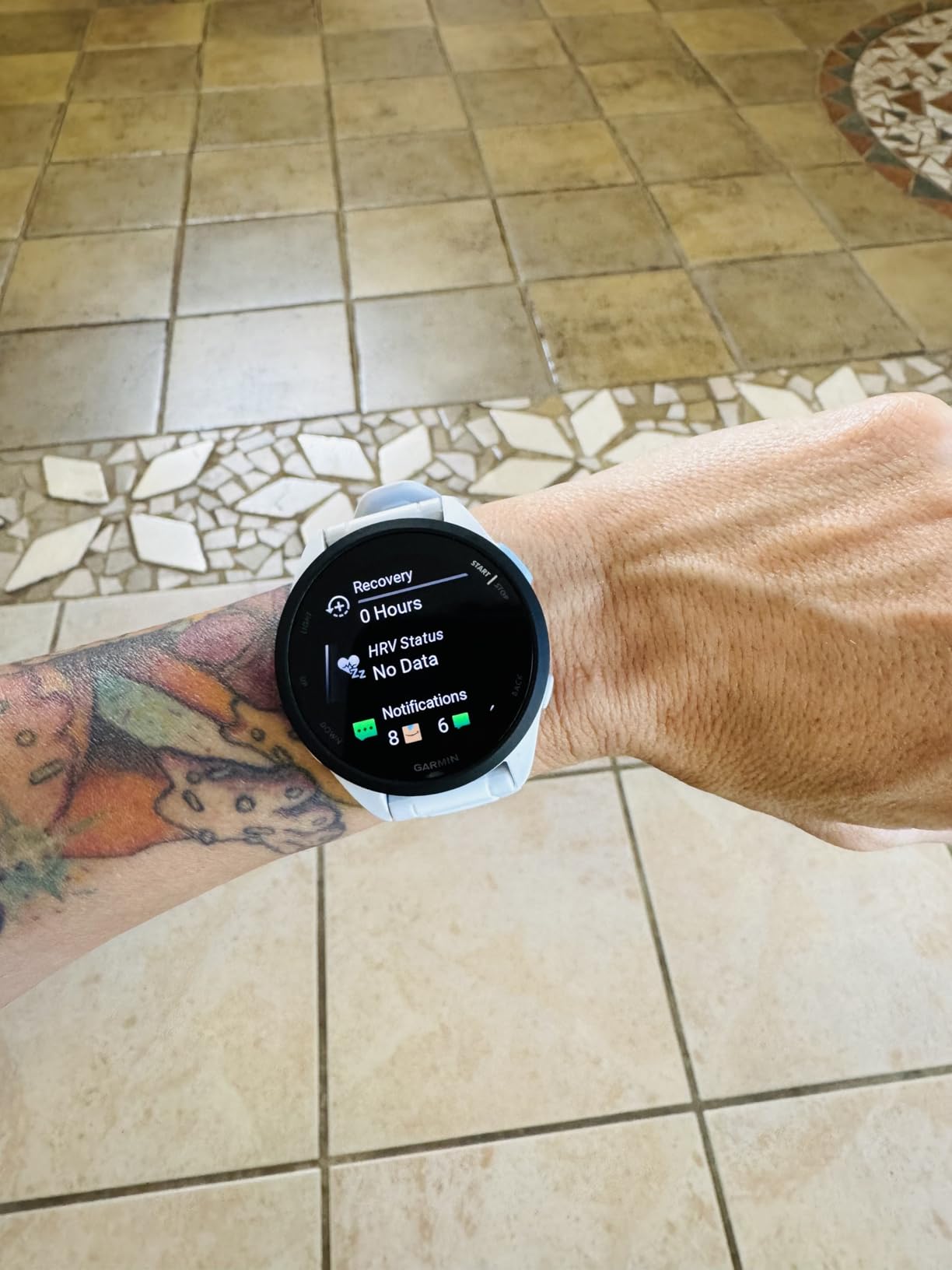Garmin Forerunner® 165, Running Smartwatch, 43mm, Whitestone customer photo 2