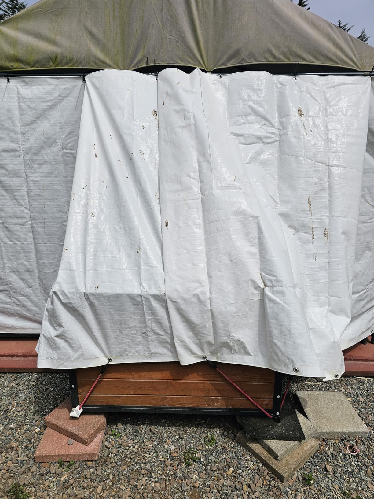 Heavy Duty Tan Poly Tarp 6' X 8' - Multipurpose Protective Cover - Durable, Waterproof, Weather Proof, Rip and Tear Resistant - Extra Thick 12 Mil Polyethylene - by Xpose Safety customer photo 1