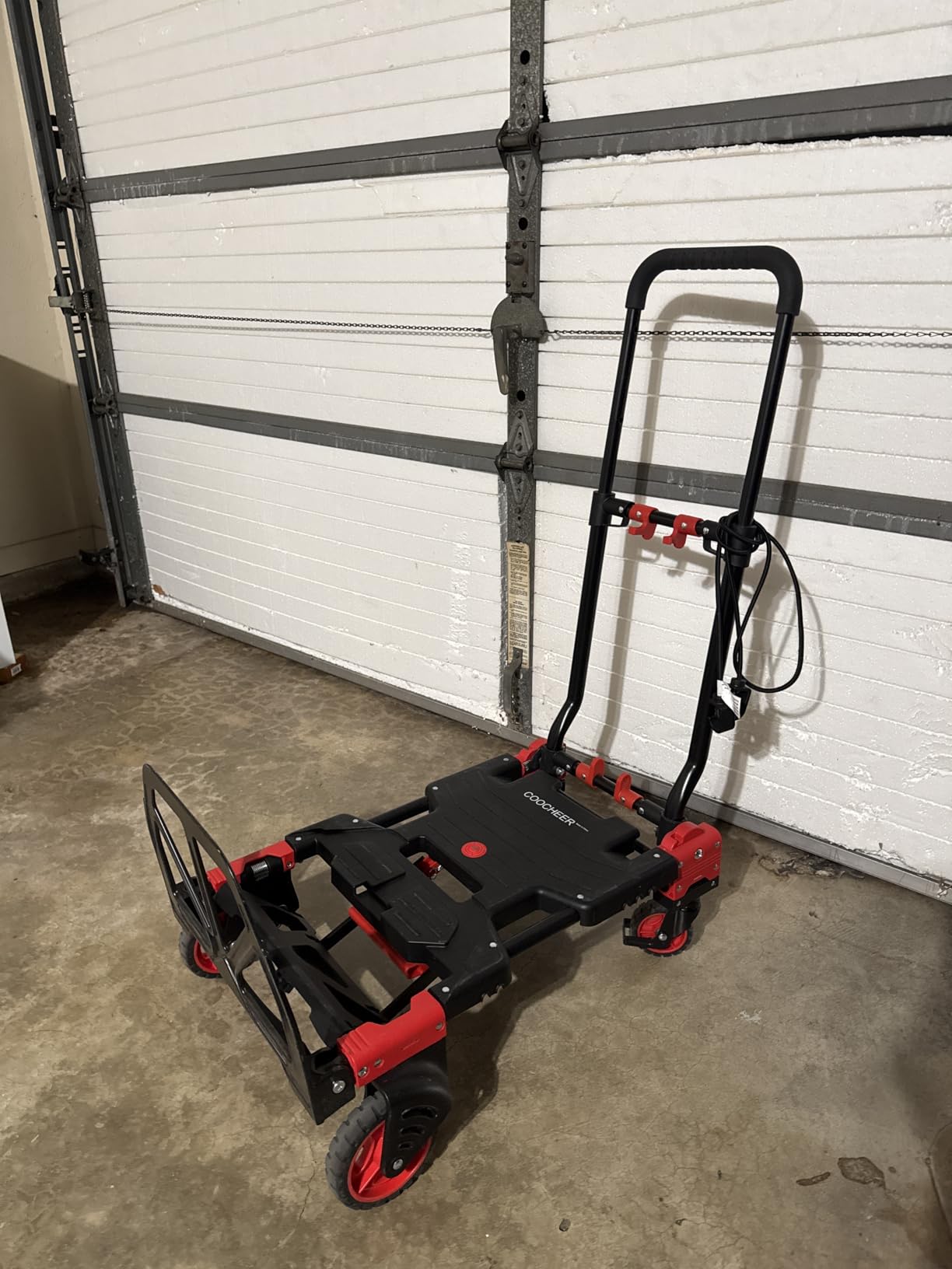 Folding Hand Truck Dolly, 330lb Convertible 4 to 2 Wheel Moving Cart, Blue customer photo 2