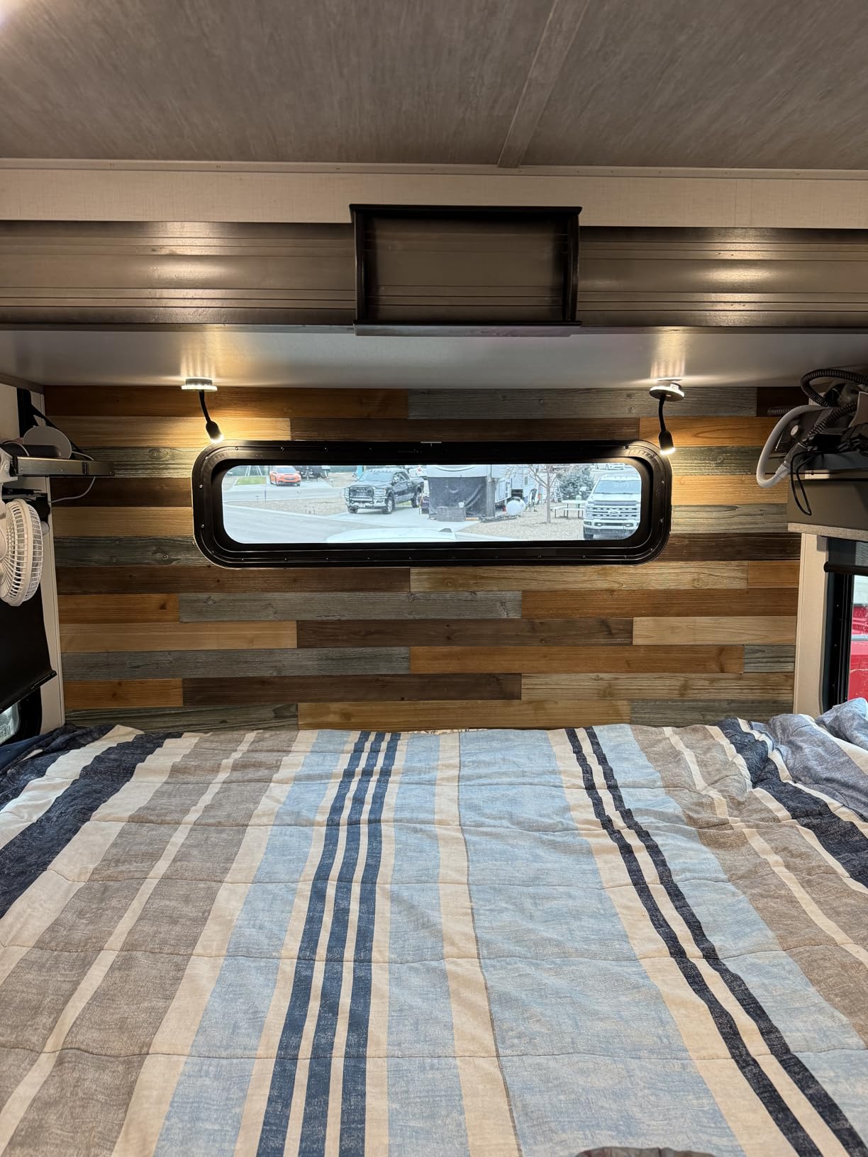 Peel & Stick Real Wood Planks, Rustic Reclaimed Barn Wood Paneling, Brown Gray Combinations, 10.5 sq. ft customer photo 2