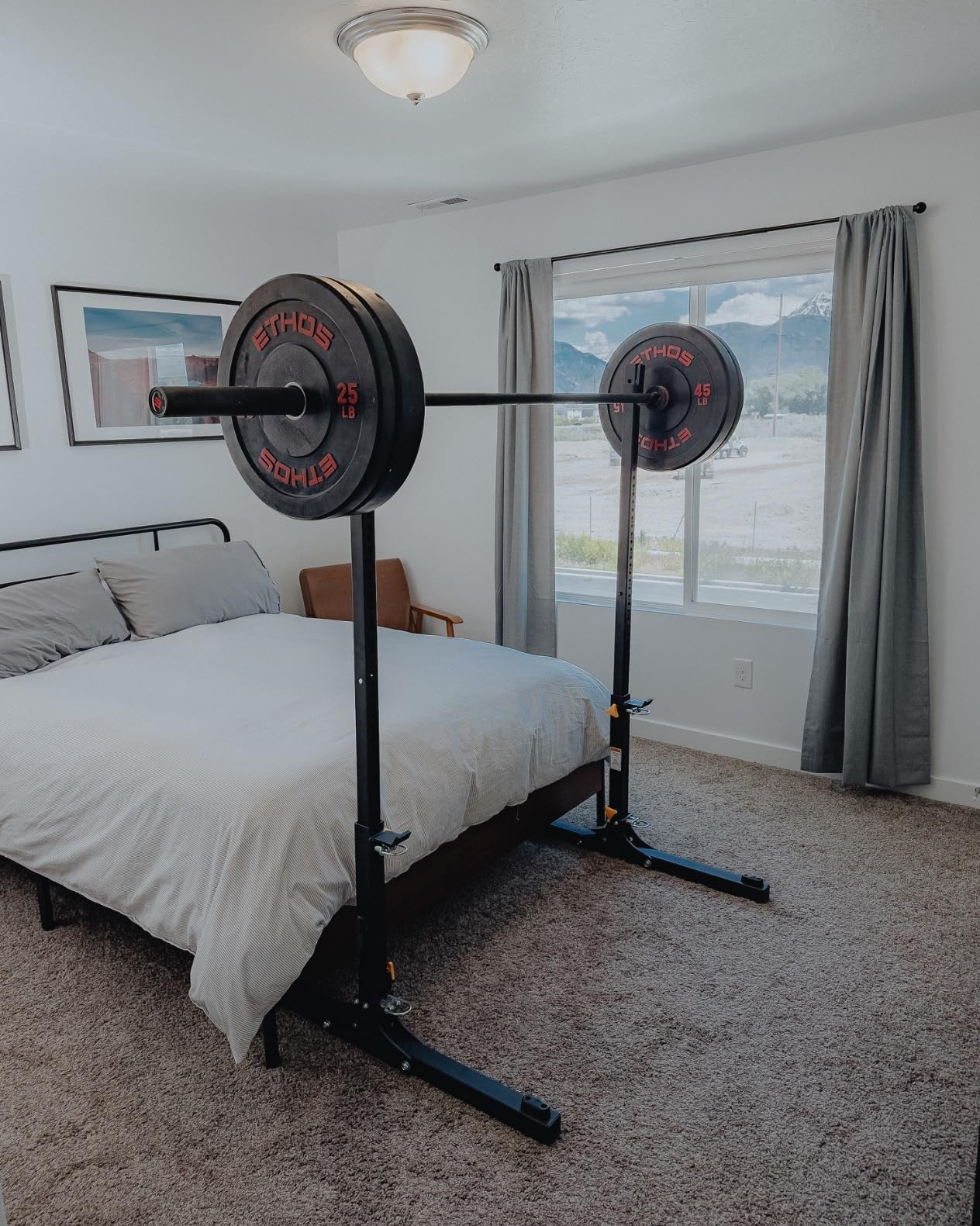 Verse Agile Rack - Portable Multipurpose Squat Rack & Bench Press Barbell Rack - Heavy Duty, Holds 500-700+ lbs - 2 Min Set Up - Folds for Easy Storage - Perfect for Home Gyms & Training Studios customer photo 2