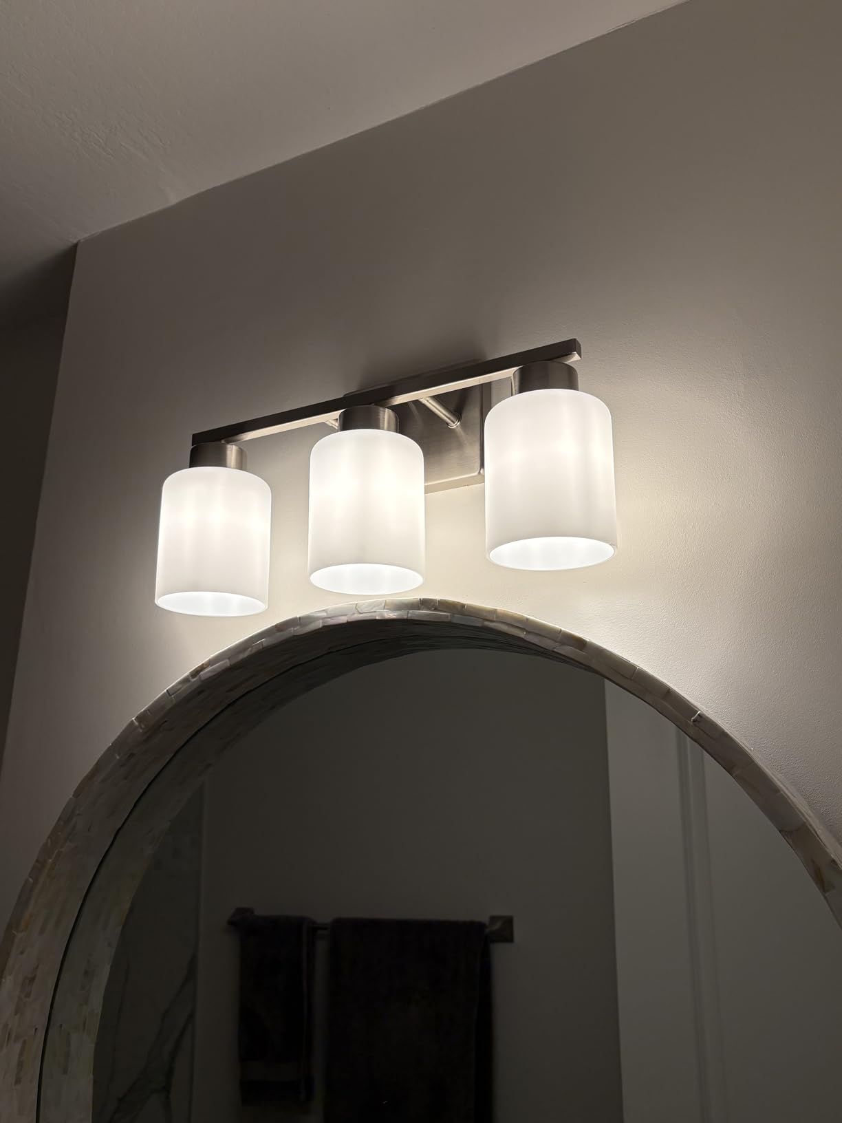 FonmYim Brushed Nickel Bathroom Light Fixtures Vanity Lights Over Mirror customer photo 1