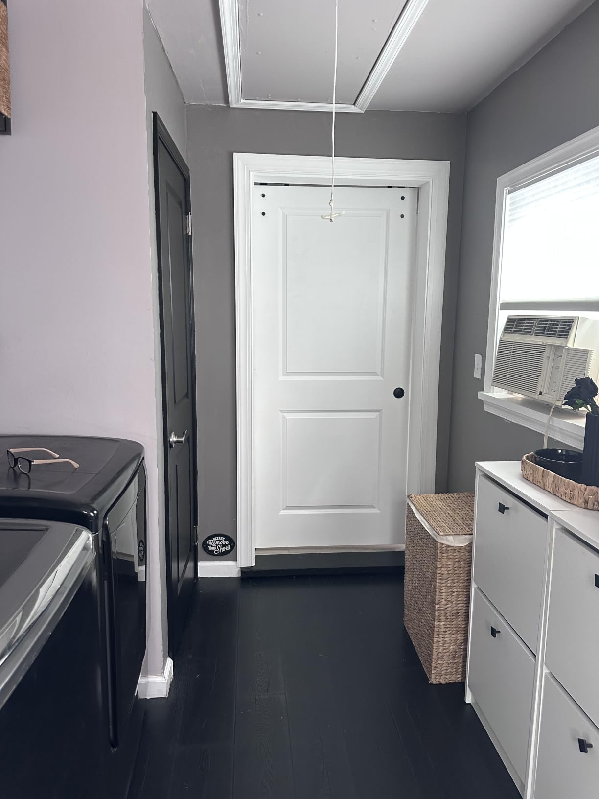 SMARTSTANDARD 6.8 FT Heavy Duty Sturdy Sliding Barn Door Hardware Kit,Black customer photo 2