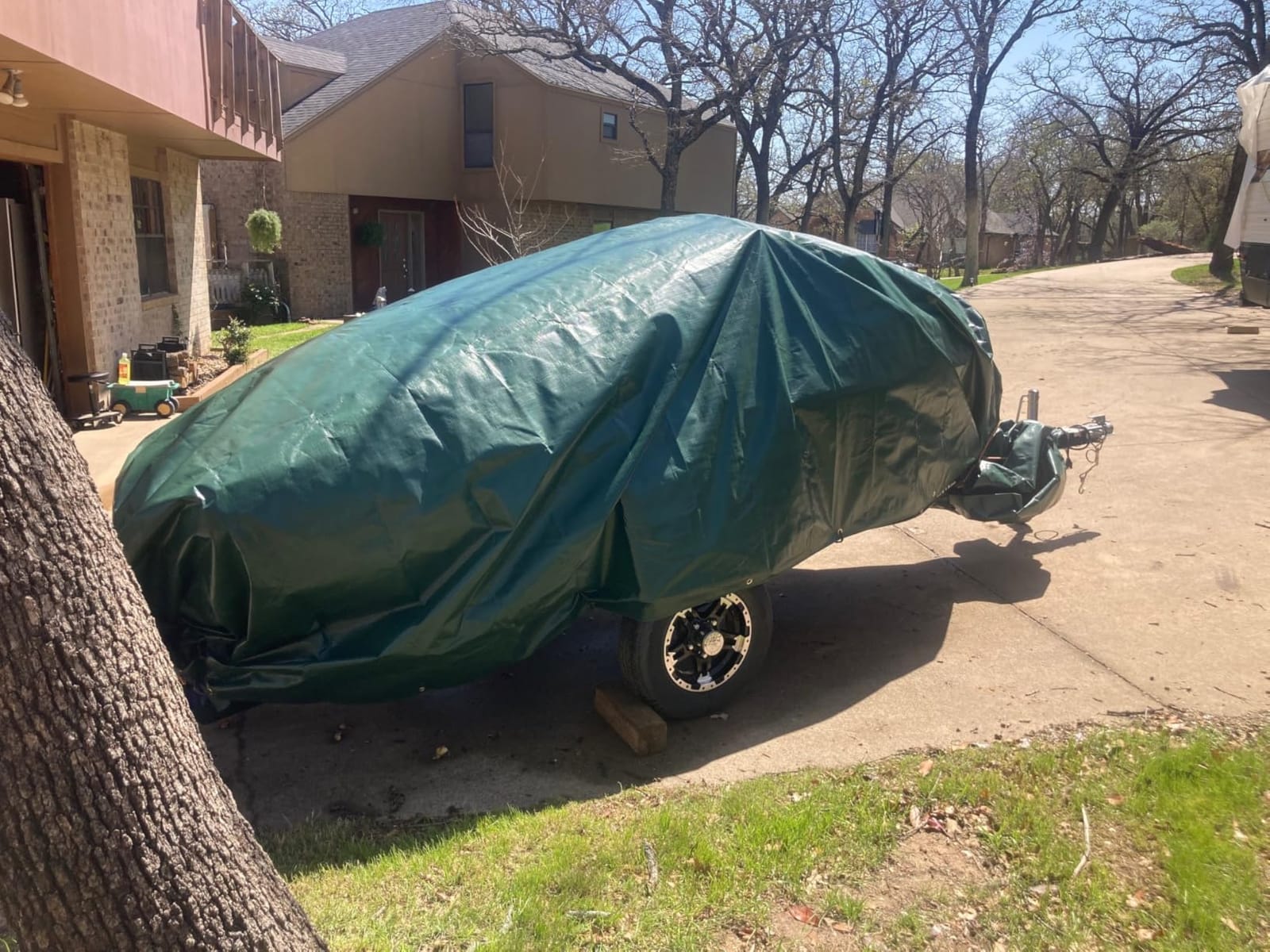 Kesfitt 16 Mil Heavy Duty Waterproof Tarp, 10x20 FT, Dark Green & Blue customer photo 2