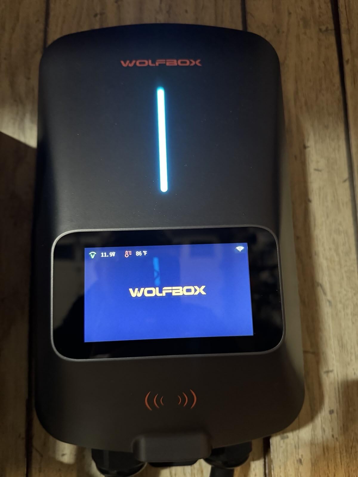 WOLFBOX Level 2 EV Charger 48amp, Hardwired with J1772 Connector, 240V (E48) | CSA Certified, Weatherproof (IP66, NEMA4), 25FT Cable, Smart APP & RFID Card control, Wi-Fi Enabled, 11.5KW customer photo 1