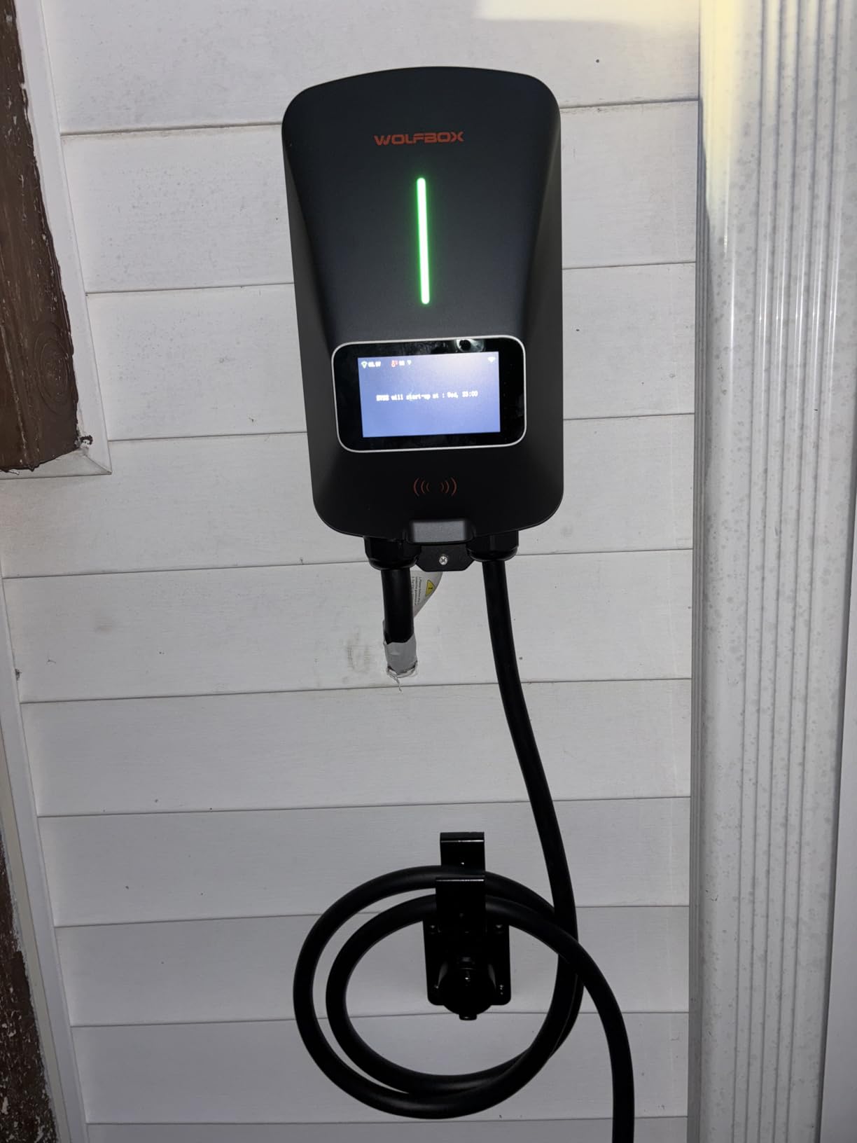 WOLFBOX Level 2 EV Charger 48amp, Hardwired with J1772 Connector, 240V (E48) | CSA Certified, Weatherproof (IP66, NEMA4), 25FT Cable, Smart APP & RFID Card control, Wi-Fi Enabled, 11.5KW customer photo 2