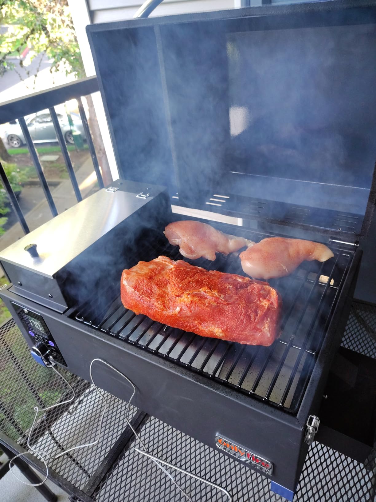 ONLYFIRE GRILLS BBQ Wood Pellet Grill Smoker with Meat Probe, Black GS314 customer photo 2