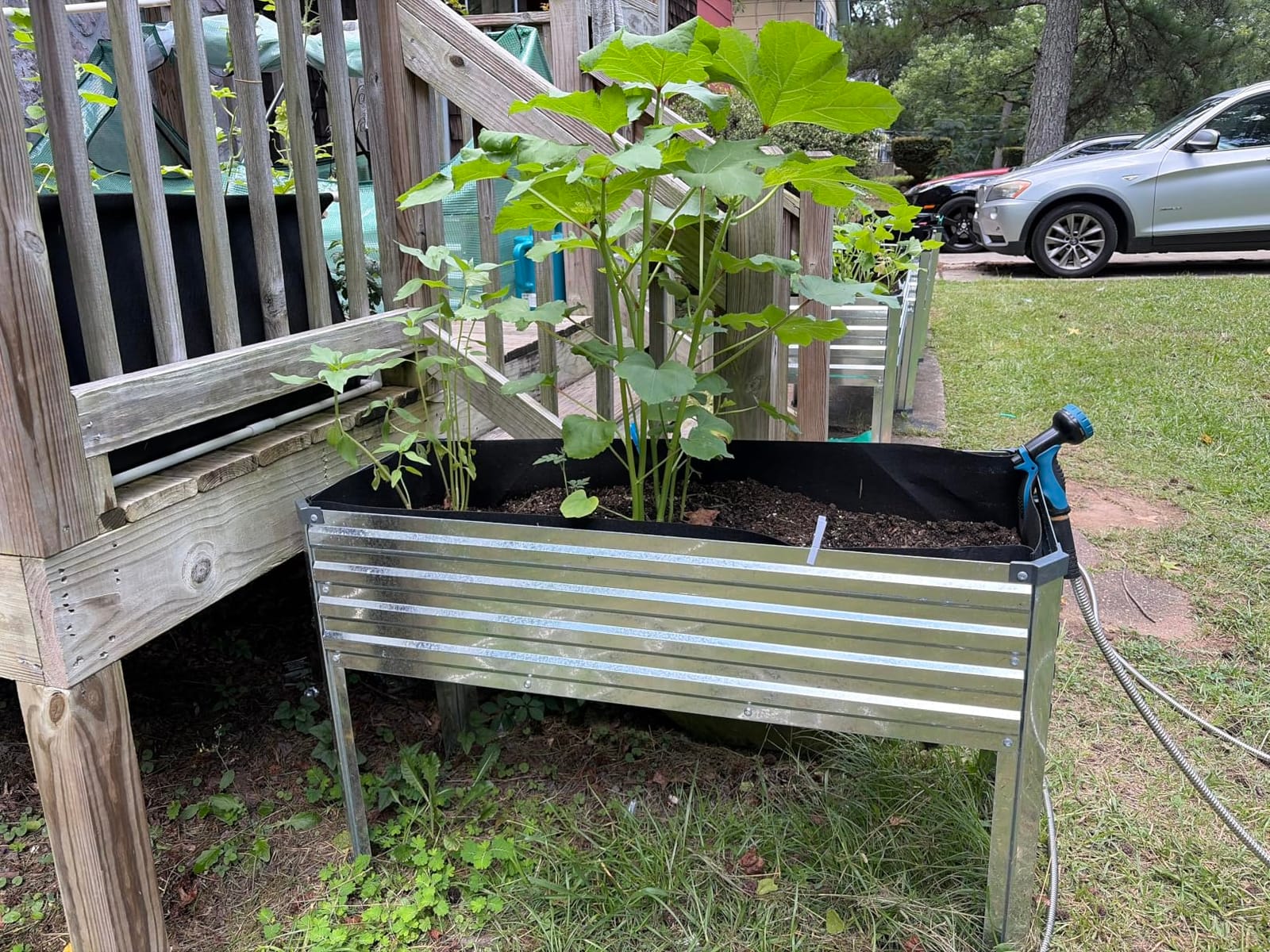 DIIYIV 2PCS Galvanized Raised Garden Bed with Legs,2PCS 48×18×30in Elevated Planter Box for Backyard,Outdoor Garden, Patio, Balcony, 300lb Capacity,Grey customer photo 1