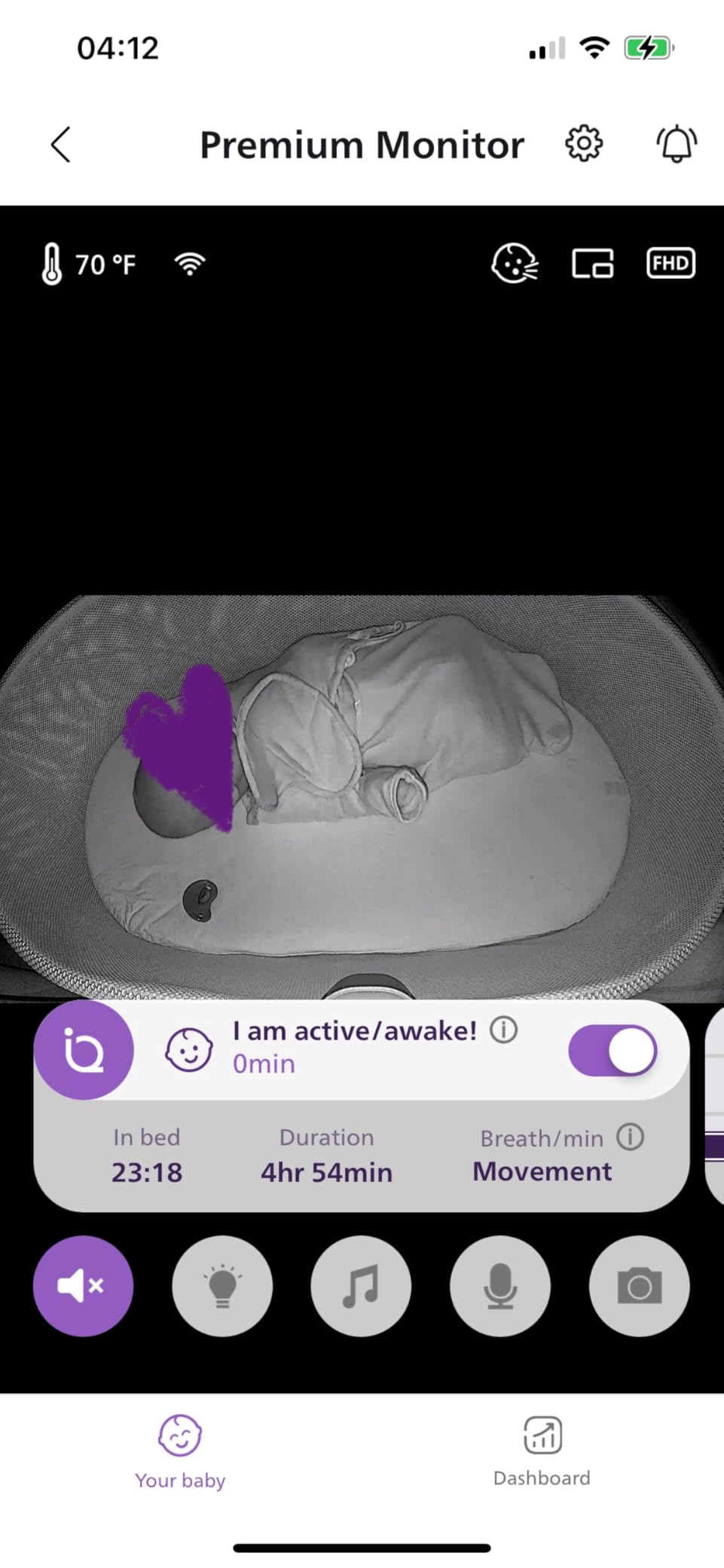 Philips Avent Premium Connected Baby Monitor, 1080p Camera, 5